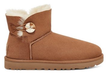 UGG Mini Bailey Button Bling Schlupfboots mit tollem Kristallstein