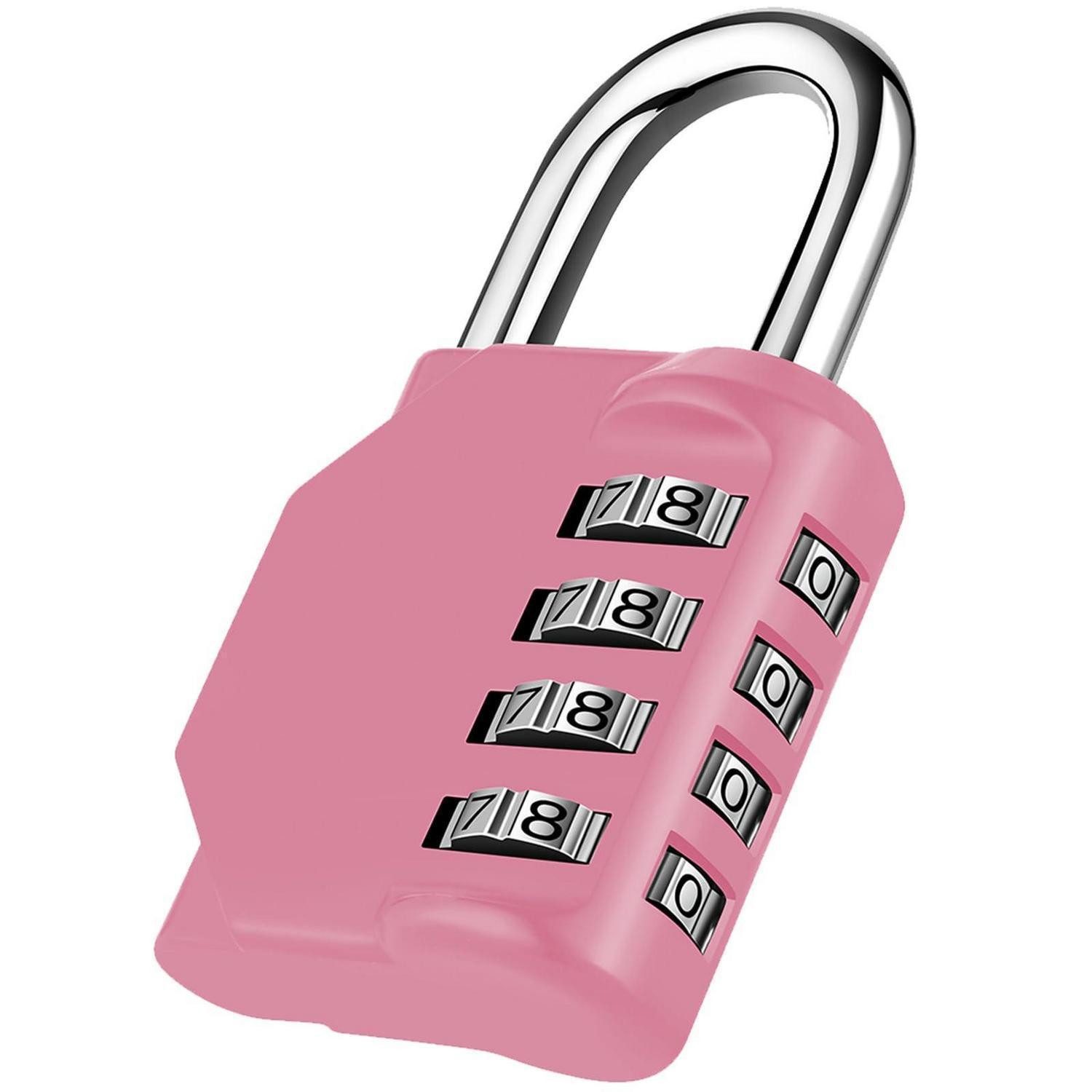 LuxusKollektion Vorhängeschloss Zahlenschloss Vorhängeschloss Rosa 4-stellig