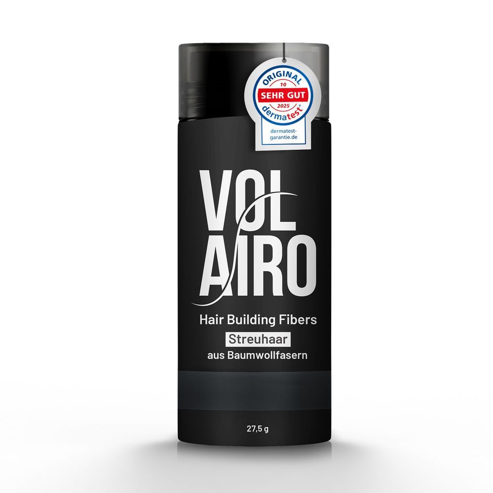 Volairo Haarpuder Streuhaar Haarverdichter – Sofort dichteres Haar, natürliche Wirkung, für Männer & Frauen, für Ansatz & Haarlinie & für dünner werdendes Haar, große Farbauswahl