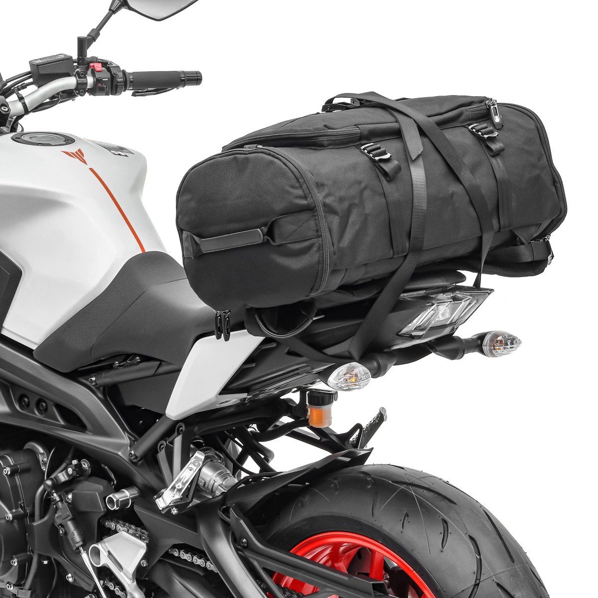 Bagtecs Rucksack Motorrad Rucksack / Gepäckrolle inkl. Spanngurte RG4 Hecktasche 35 Lit