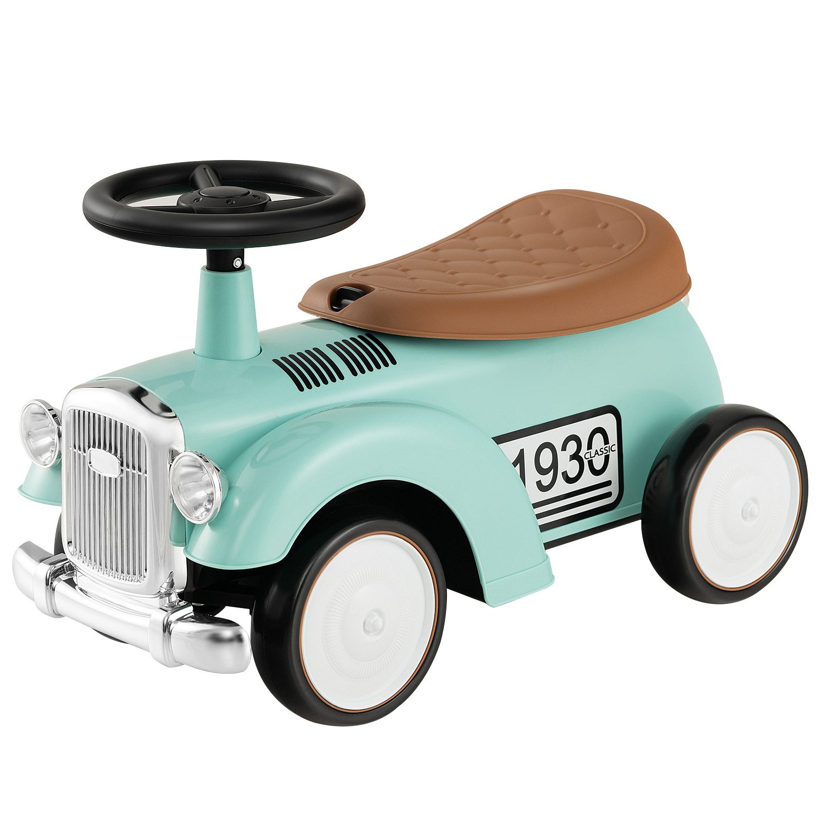 COSTWAY Rutscherauto Retro Kinderauto, mit Hupe