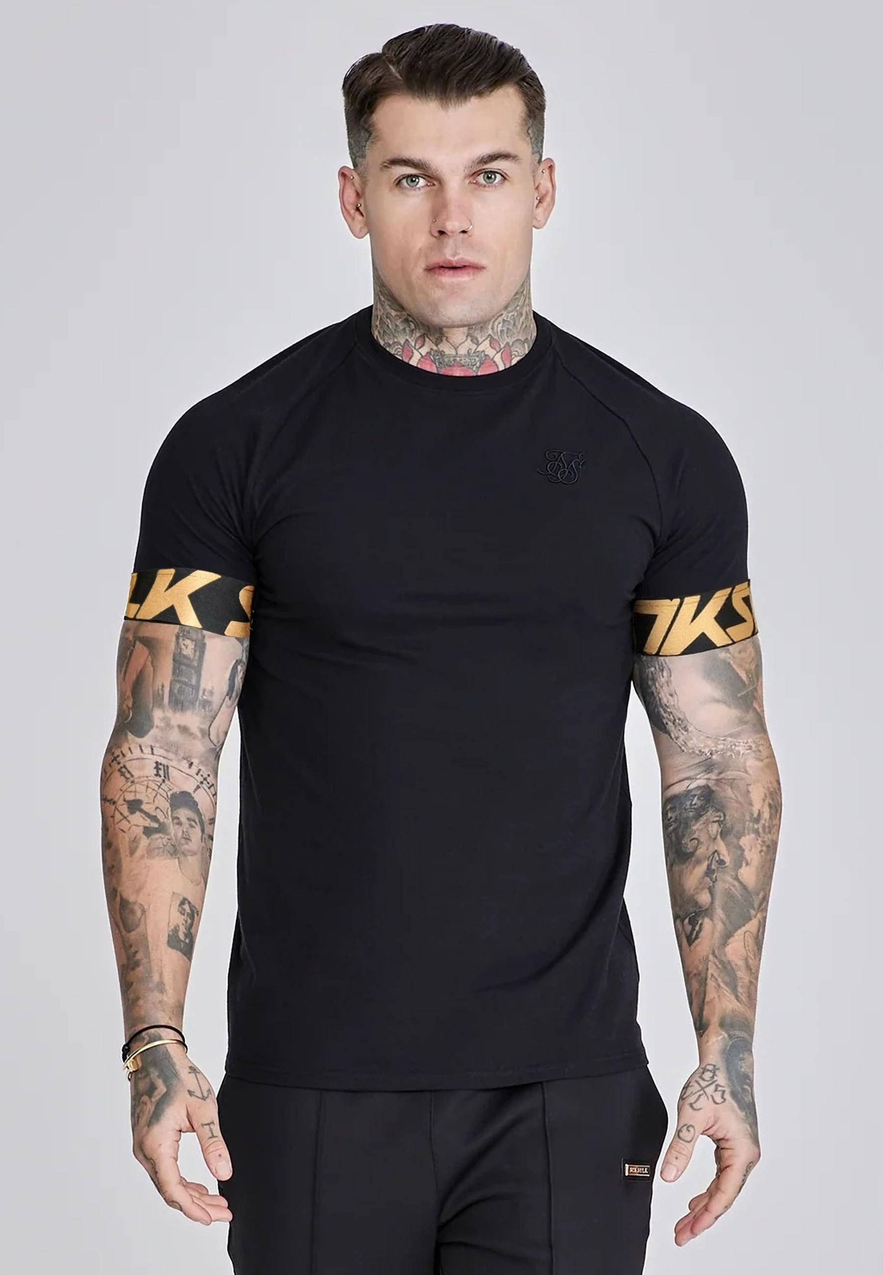 Siksilk T-Shirt SikSilk Herren Schwarz Dynamic T-Shirt