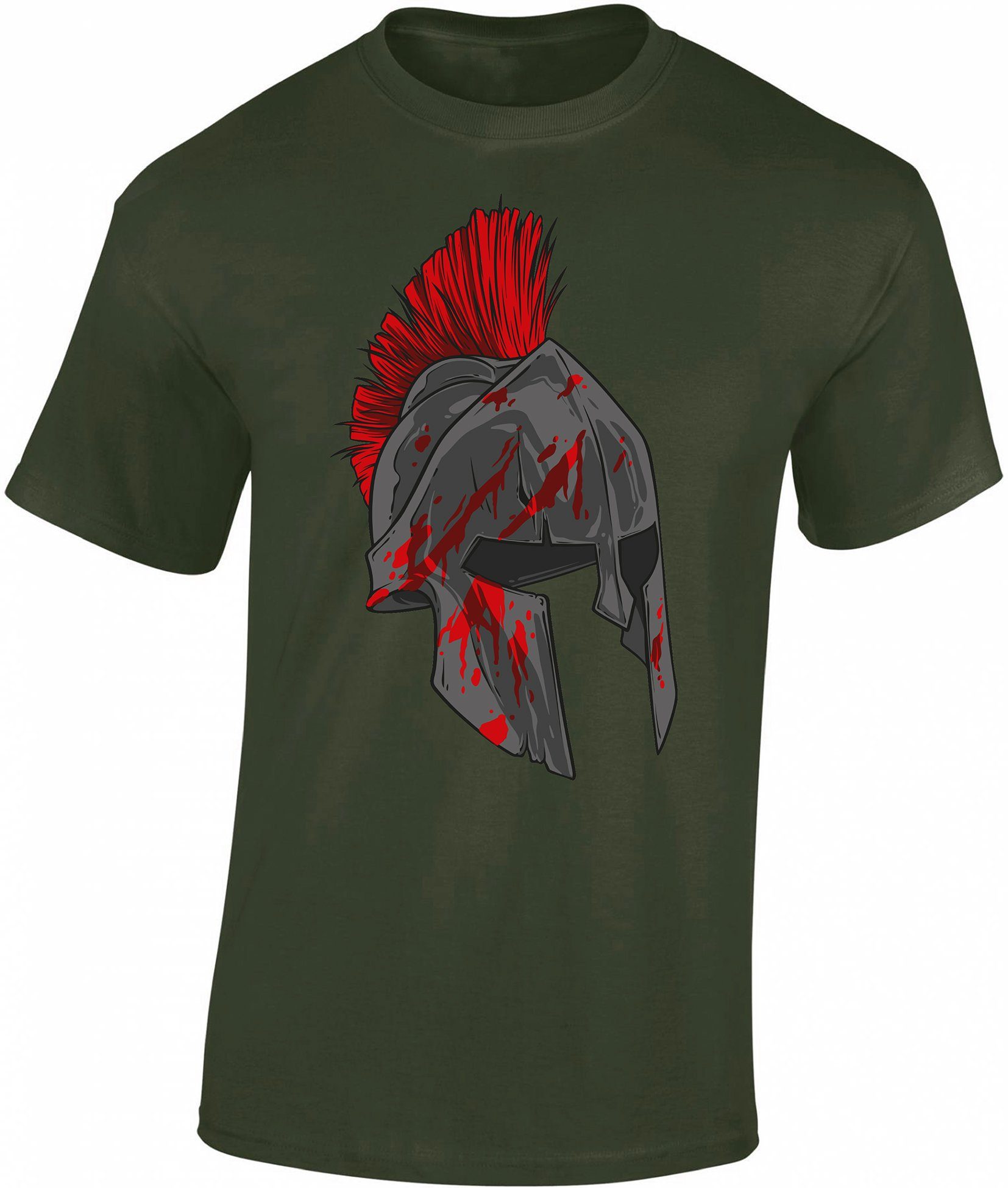 Baddery Print-Shirt Sparta T-Shirt: "Spartan Warrior", hochwertiger Siebdru günstig online kaufen