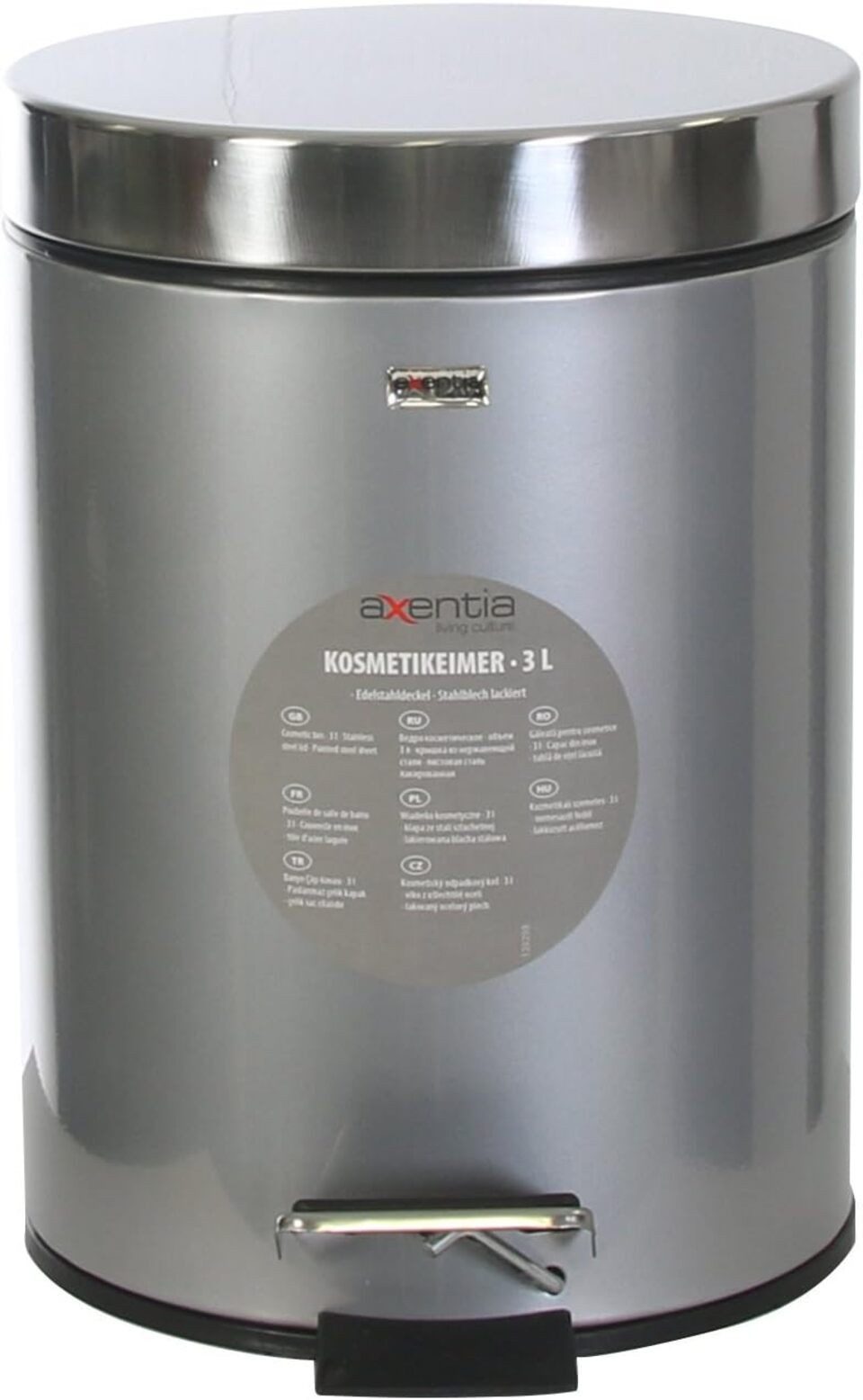axentia Kosmetikeimer Kosmetikeimer, Edelstahl, Mehrfarbig