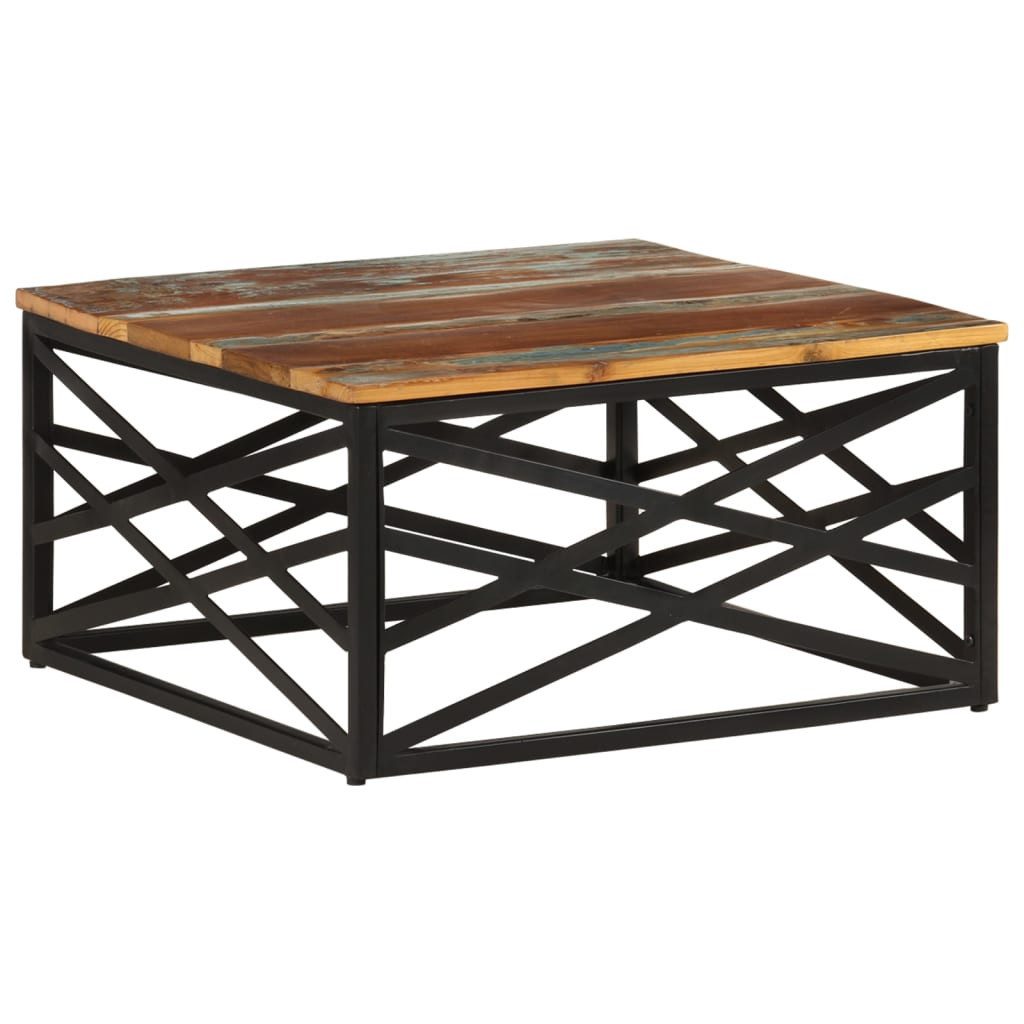 vidaXL Couchtisch Couchtisch 68x68x35 cm Altholz Massiv (1-St)
