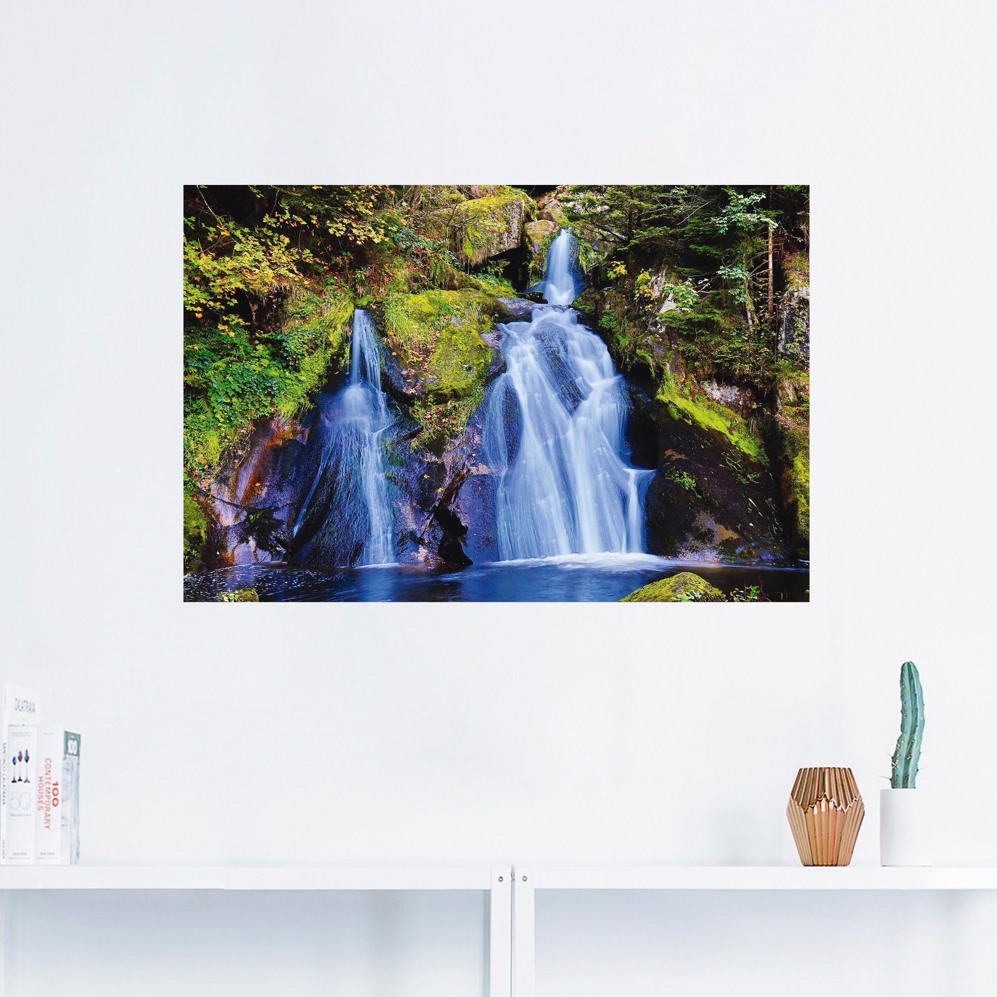 Artland Wandbild Triberger Wasserfälle, Gewässer als versch. Wandaufkleber oder Poster Leinwandbild, Größen in St), (1 Alubild