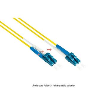 VARIA Patchkabel LWL Duplex OS2 (Singlemode, 9/125) LC/SC, LSZH, 3 m Glasfaserkabel, SC Duplex, (300,00 cm)