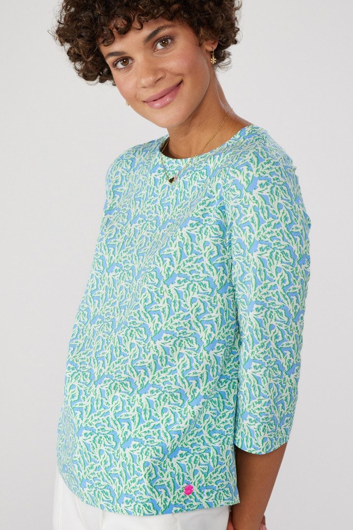 Lieblingsstück Trachtenshirt Blusenshirt - ENIE - hellblau/spring green günstig online kaufen