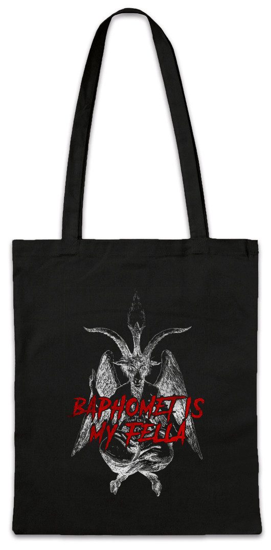 Beuteltasche Baphomet Is My Fella Stofftasche Aleister Pentagram Religion 666 Satan