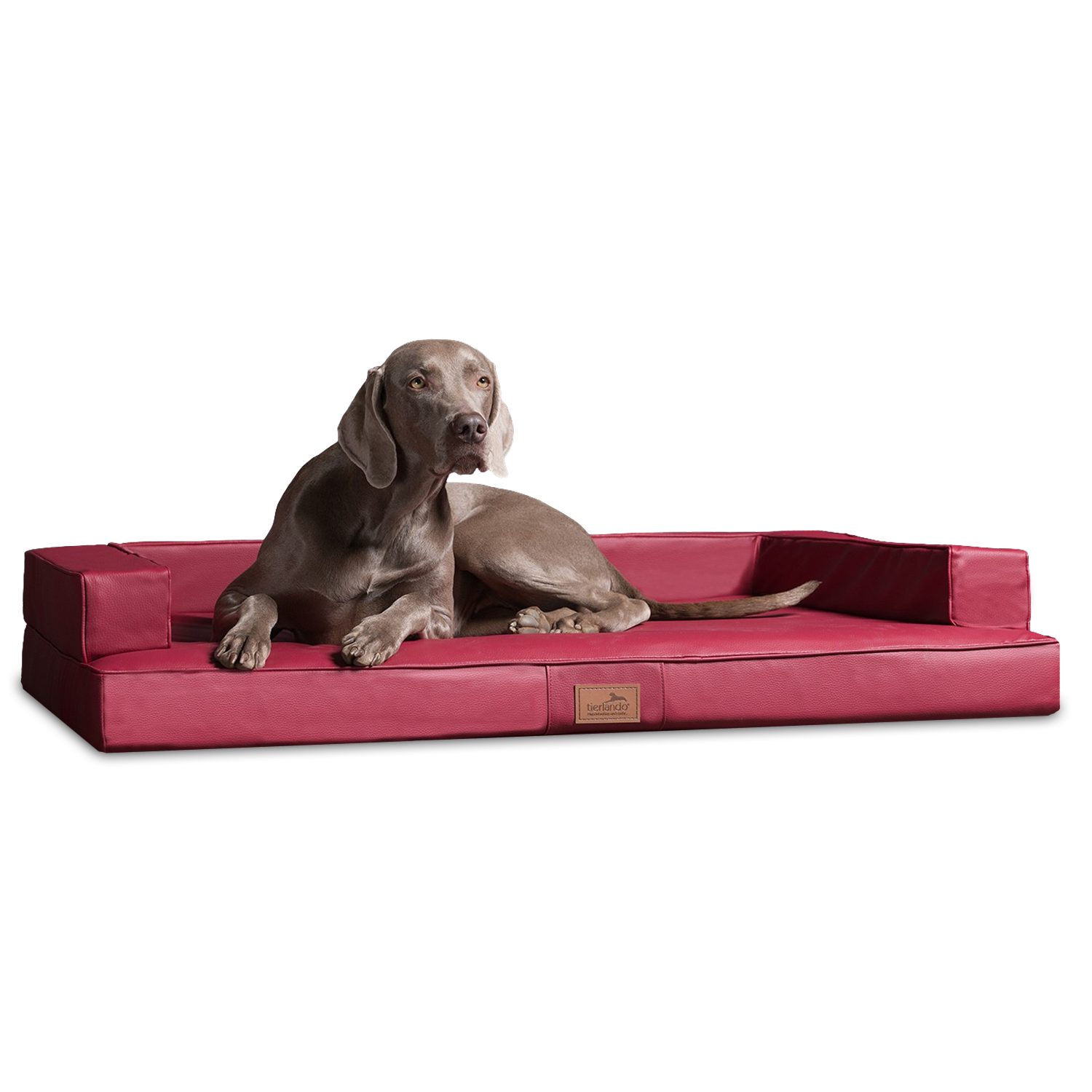 Tierbett Orthopädisches Design Hundesofa GIBSON VISCO Kunstleder kubische Form