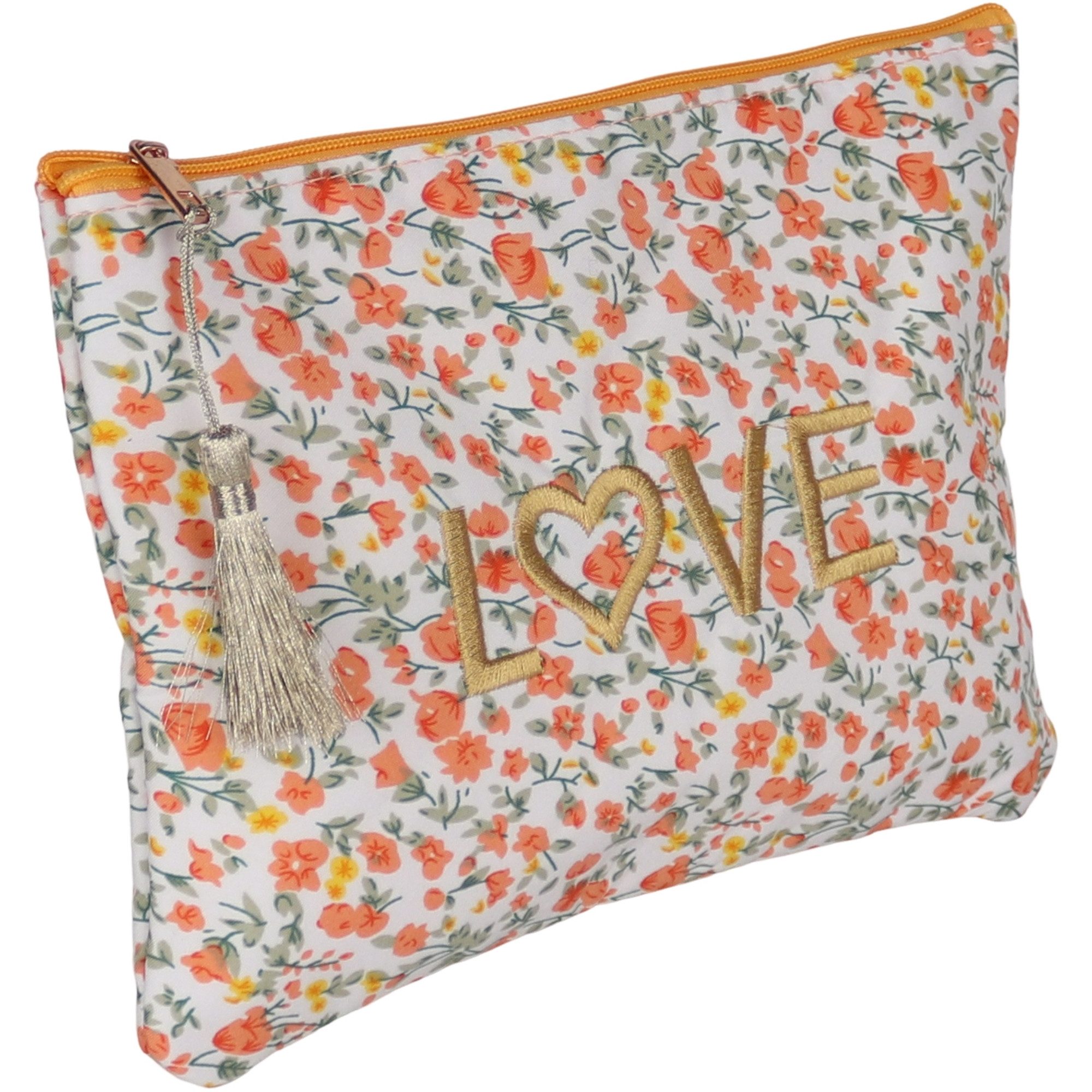 MIRROSI Kosmetiktasche klein, weich und vielseitig, gepolsterte Stoff (auch als Make-Up-Tasche oder Beautycase), Kosmetikbeutel ca.20x15cm, wunderschönes Design