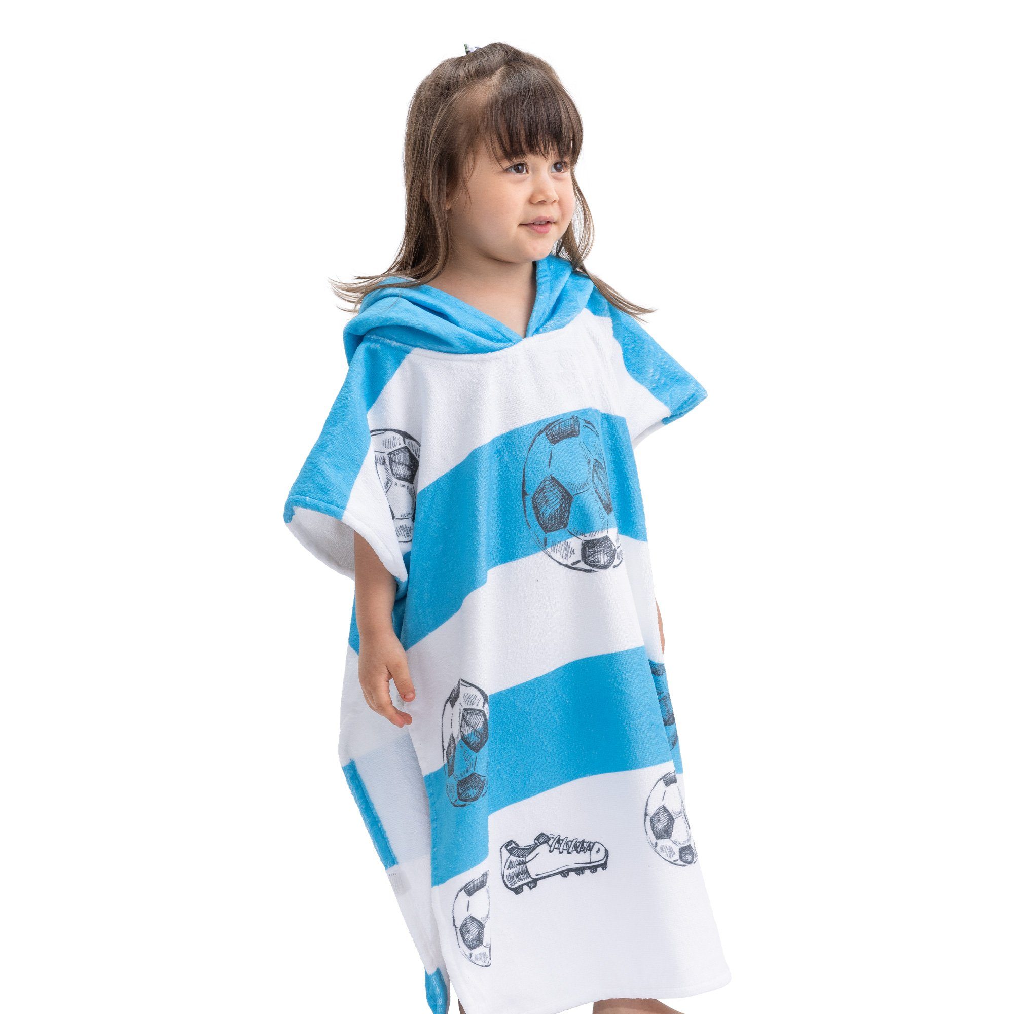 Handtuch für Schwimmbad, Mehrfarbig und - Strand Kinderbademantel Poncho Badeponcho HOMELEVEL Baby Kinder Baumwolle