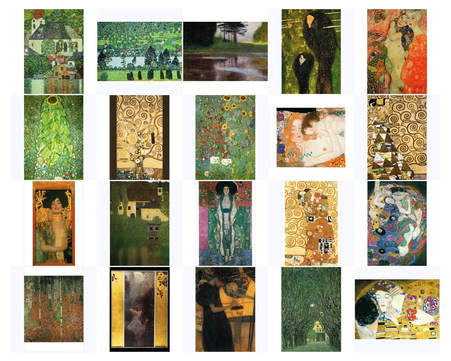 postkarten-universum.de Postkarte Kunstkarten-Topseller-Set Gustav Klimt