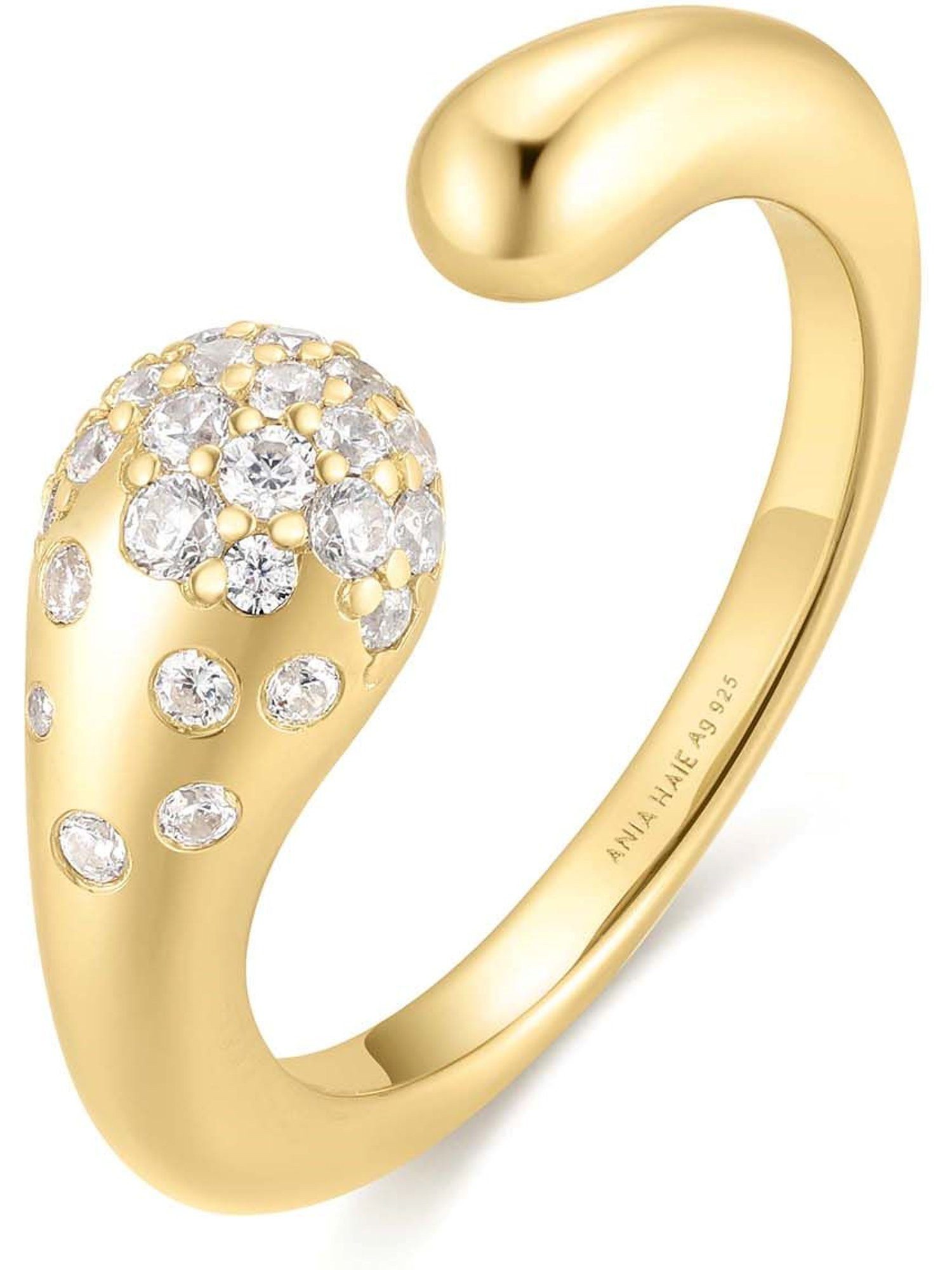 Ania Haie Fingerring Ania Haie Damen-Damenring 925er Silber Zirkonia, Zirkonia