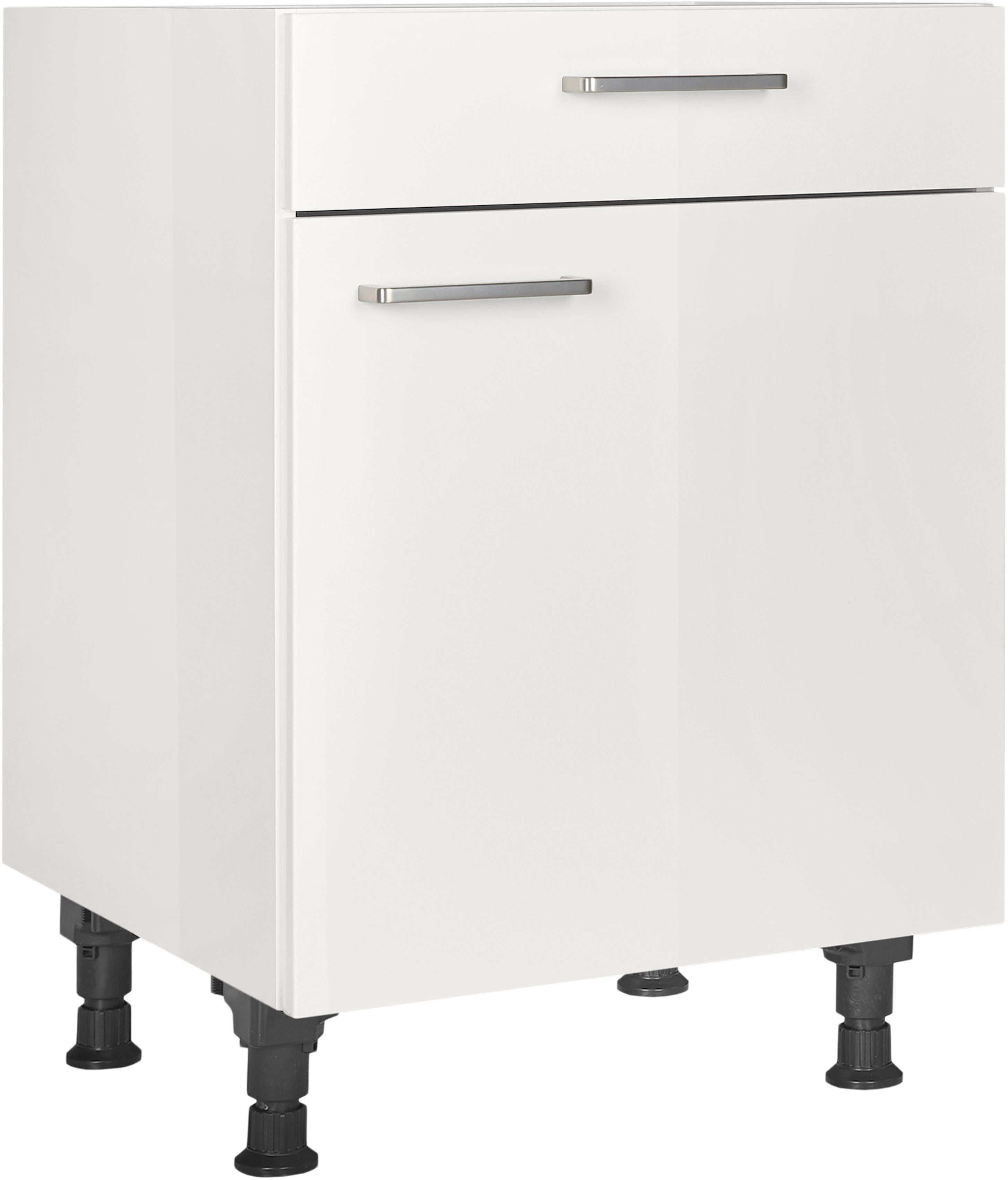 nobilia® Unterschrank "Flash", Ausrichtung wählbar, vormontiert, in den Breiten 30, 45 und 60 cm, mit höhenverstellbaren Sockelfüßen, vormontiert