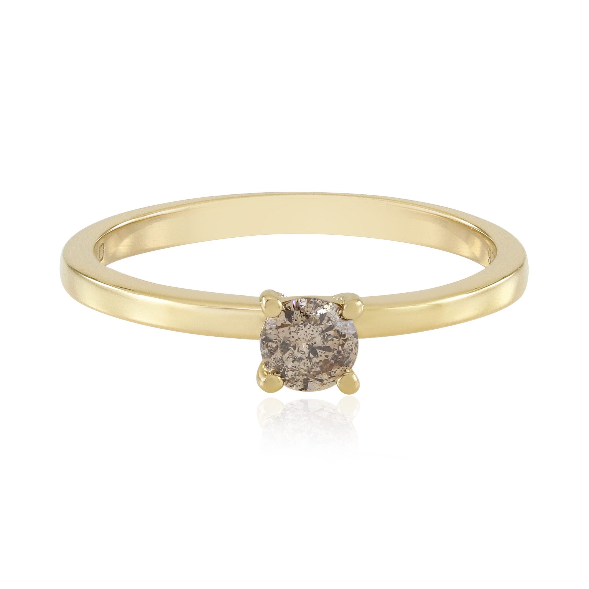 Cavill Diamantring Cavill Ring 0,225 ct Schokoladen-Diamant, 925er Silber gelbvergoldet (1-tlg)