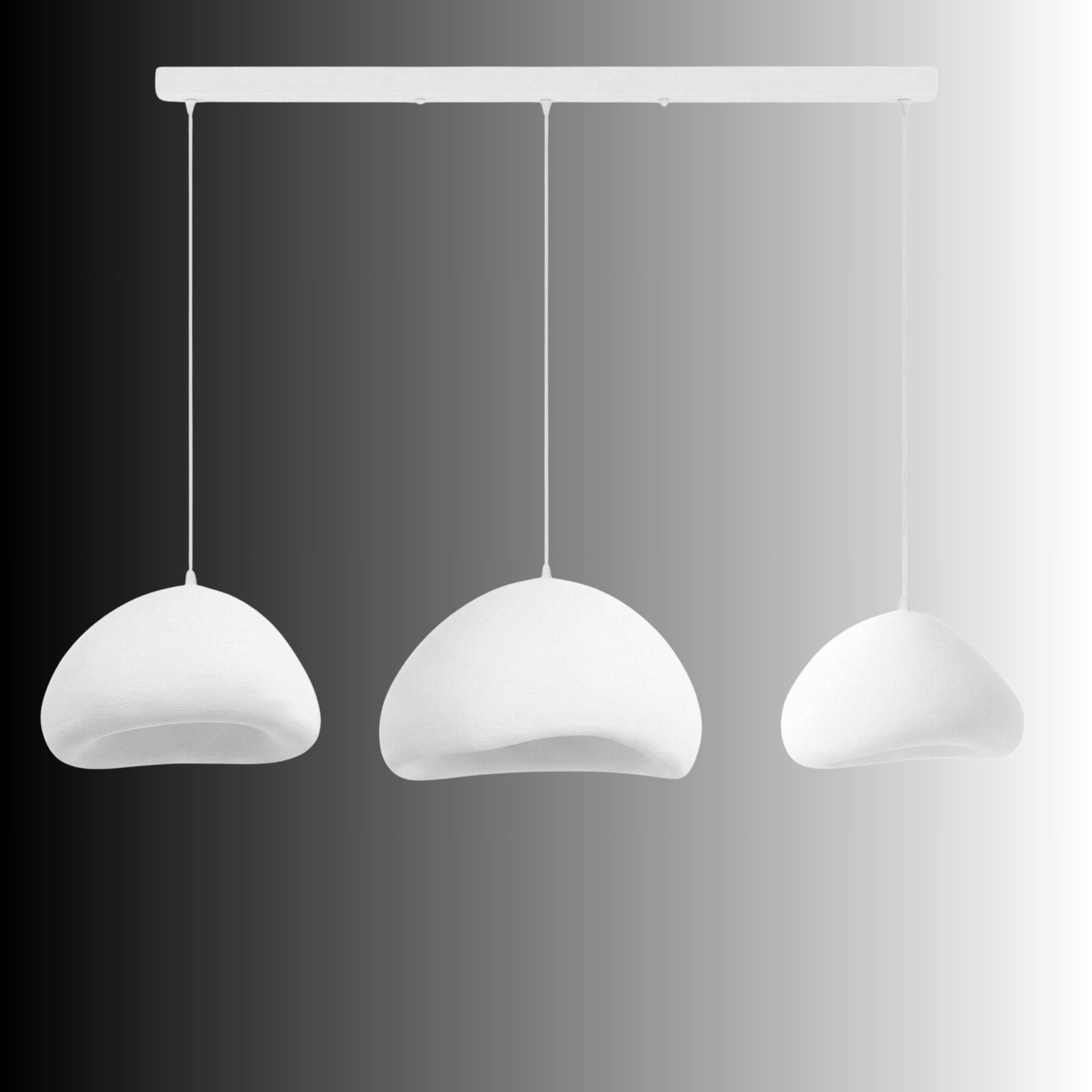 Opviq Kronleuchter Pendelleuchte Fiberglas-Schirme – 2-flammig oder 3-flamm günstig online kaufen