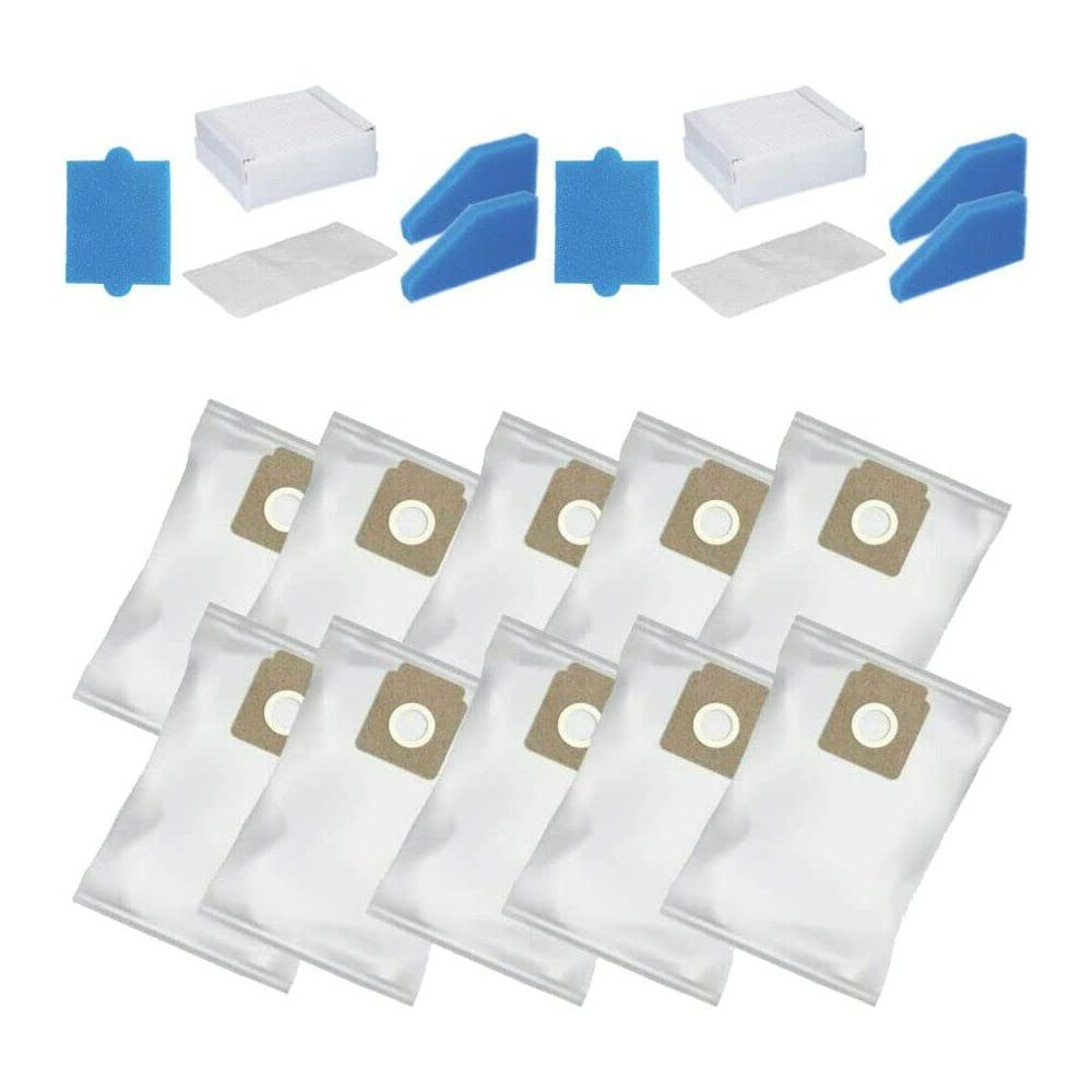 M&M Smartek Filter-Set 10x Vlies-Beutel & 2x Fiter-Set für Thomas Aqua+ Staubsauger, Zubehör für Thomas Aqua Plus Staubsauger, leicht zu waschen und zu wechseln