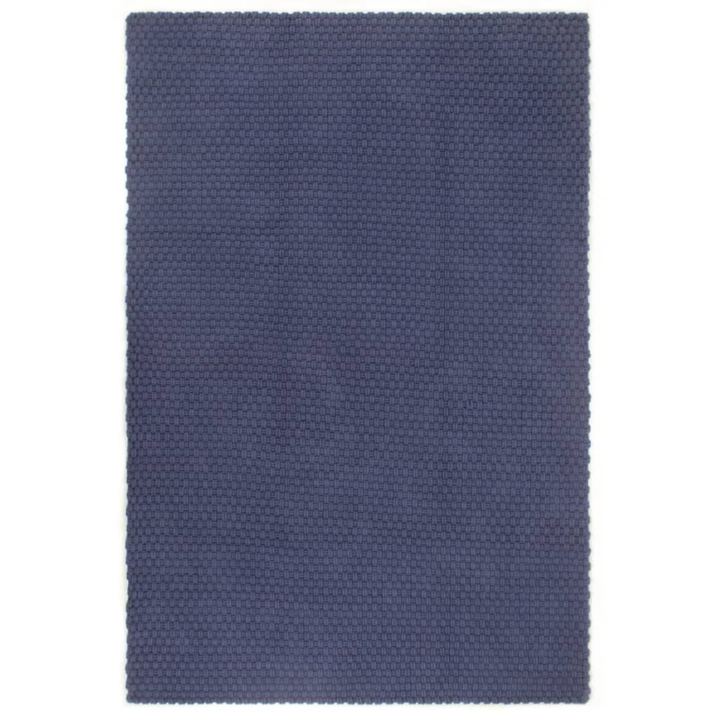 Teppich Rechteckig Marineblau 200x300 cm Baumwolle, furnicato, Rechteckig