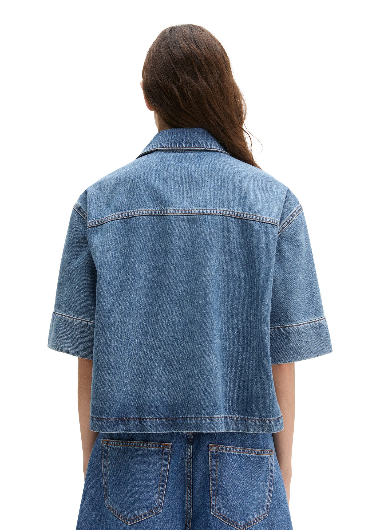 Marc O'Polo Jeansbluse aus Organic Cotton-Lyocell-Mix