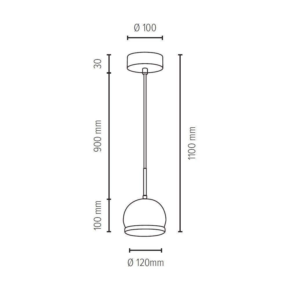 SPOT Light Pendelleuchte BALL WOOD, Spots Eichenholz, LED-Leuchtmittel, wechselbar, Hängeleuchte, flexible Warmweiß, Inklusive LED