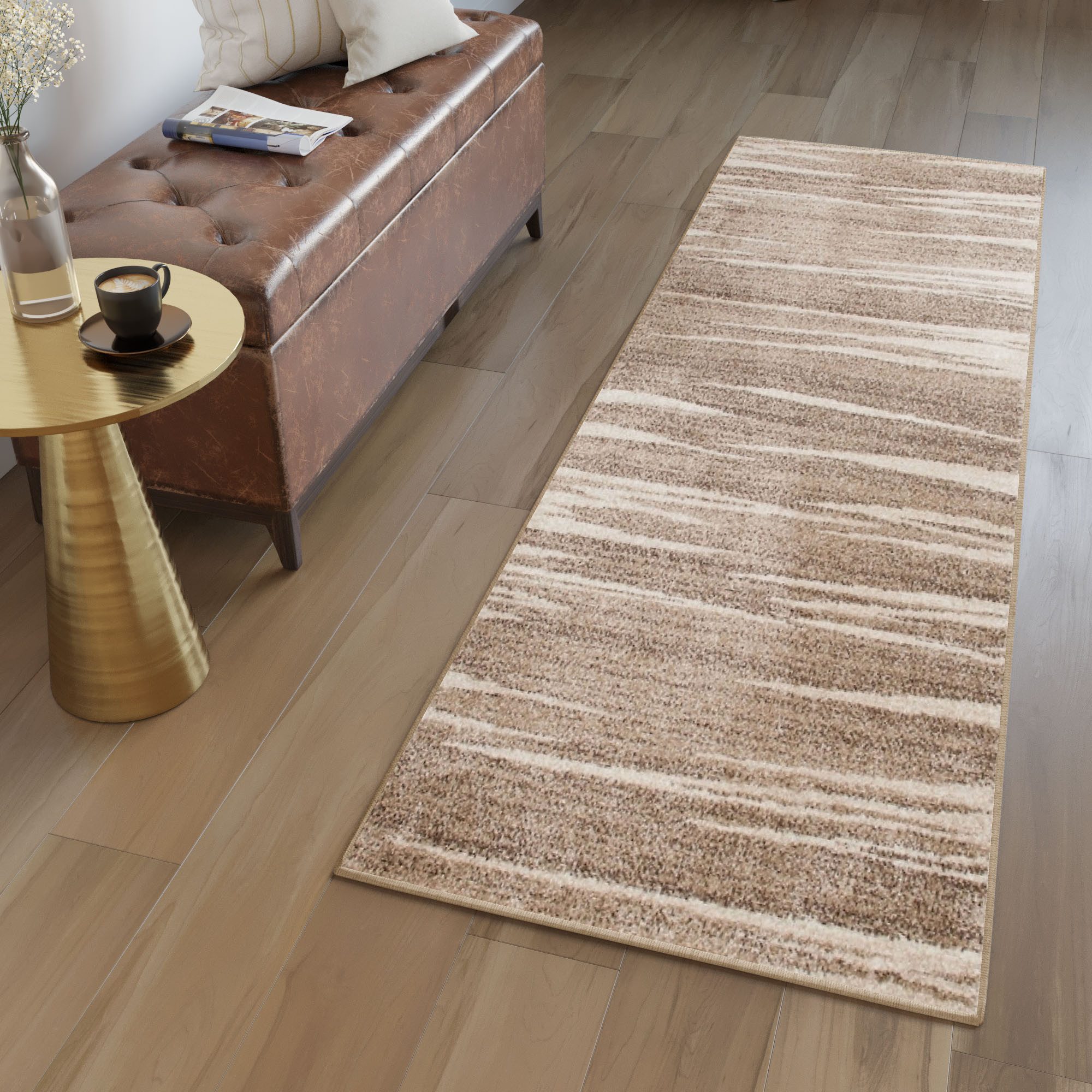 Tapiso Läufer SARI, rechteckig, Höhe: 10 mm, Kurzflor Flurläufer, pflegeleicht, Wohnzimmer Schlafzimmer Flur Küche