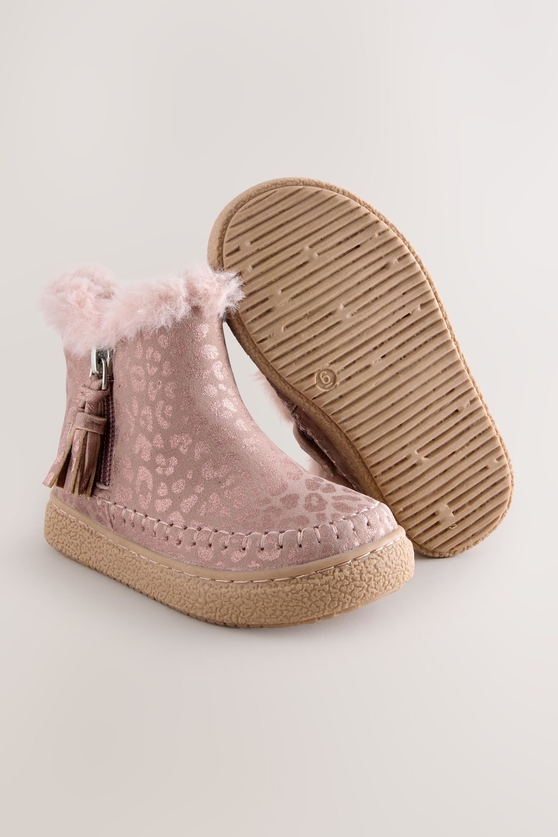 Next Reißverschluss-Stiefeletten mit Kunstfellfutter Stiefelette (1-tlg)