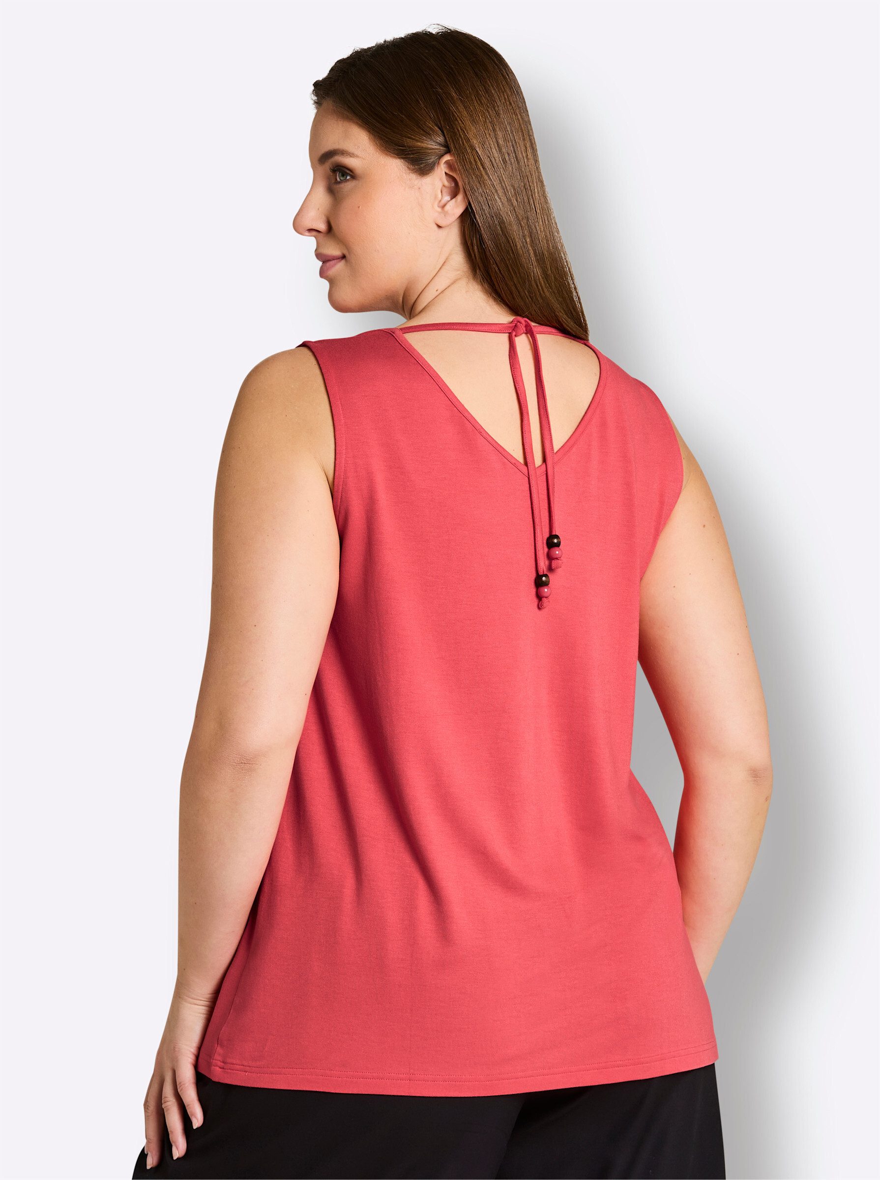 Sheego Strandkleid Shirttop Ärmellos
