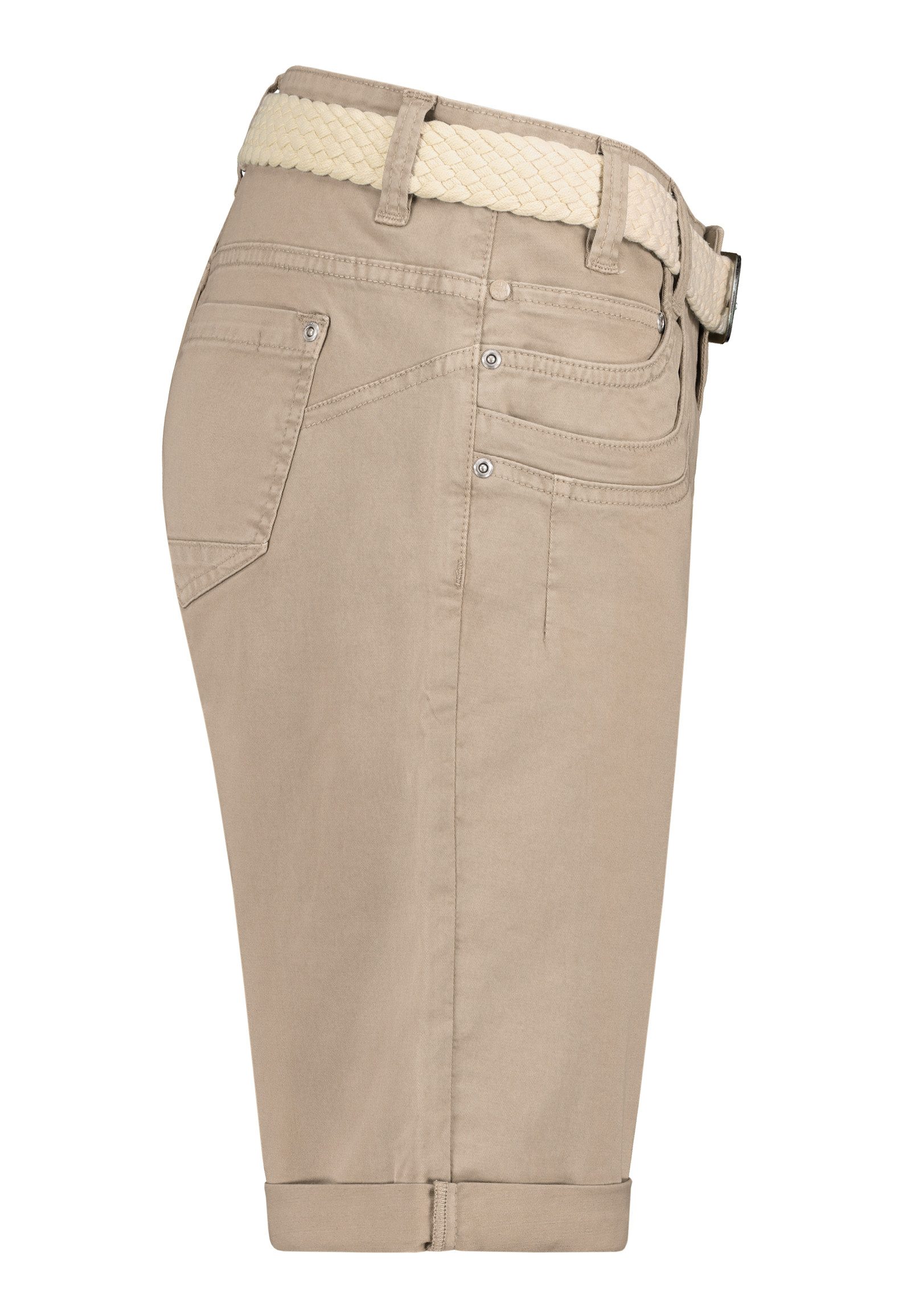 SUBLEVEL Bermudas Damen Short Bermuda kurze Hose Sommer Chino Short Stoff Hose Gürtel – Bild 5 von 5