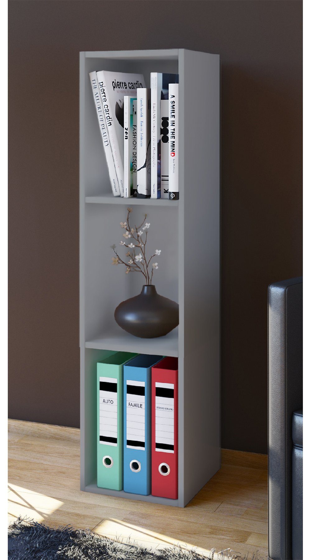 VCM Standregal Holz Stand Regal Aufbewahrung Deko Bücher Mendas 3