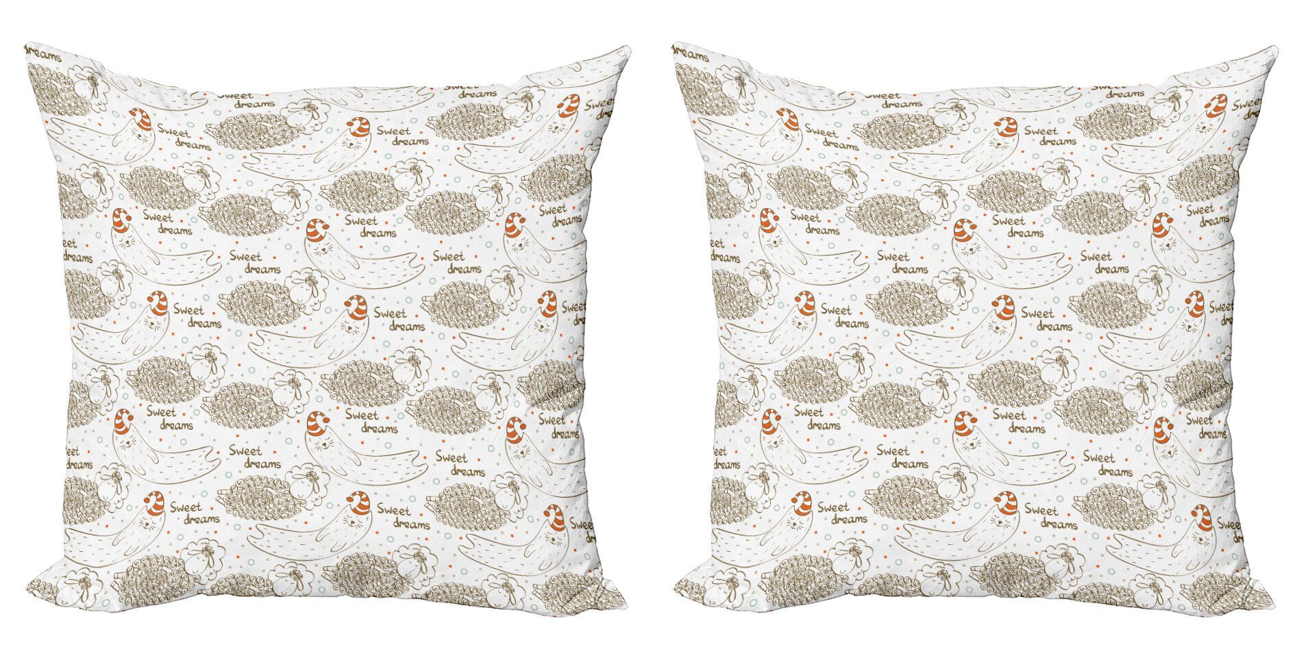 Kissenbezüge Modern Accent Doppelseitiger Digitaldruck, Abakuhaus (2 Stück), Süße Träume Sleeping Tiere