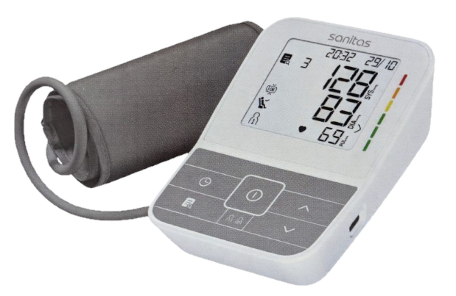 Oberarm-Blutdruckmessgerät SBM41 digital 2x120 Plätze Arrhytmie-Erkennung