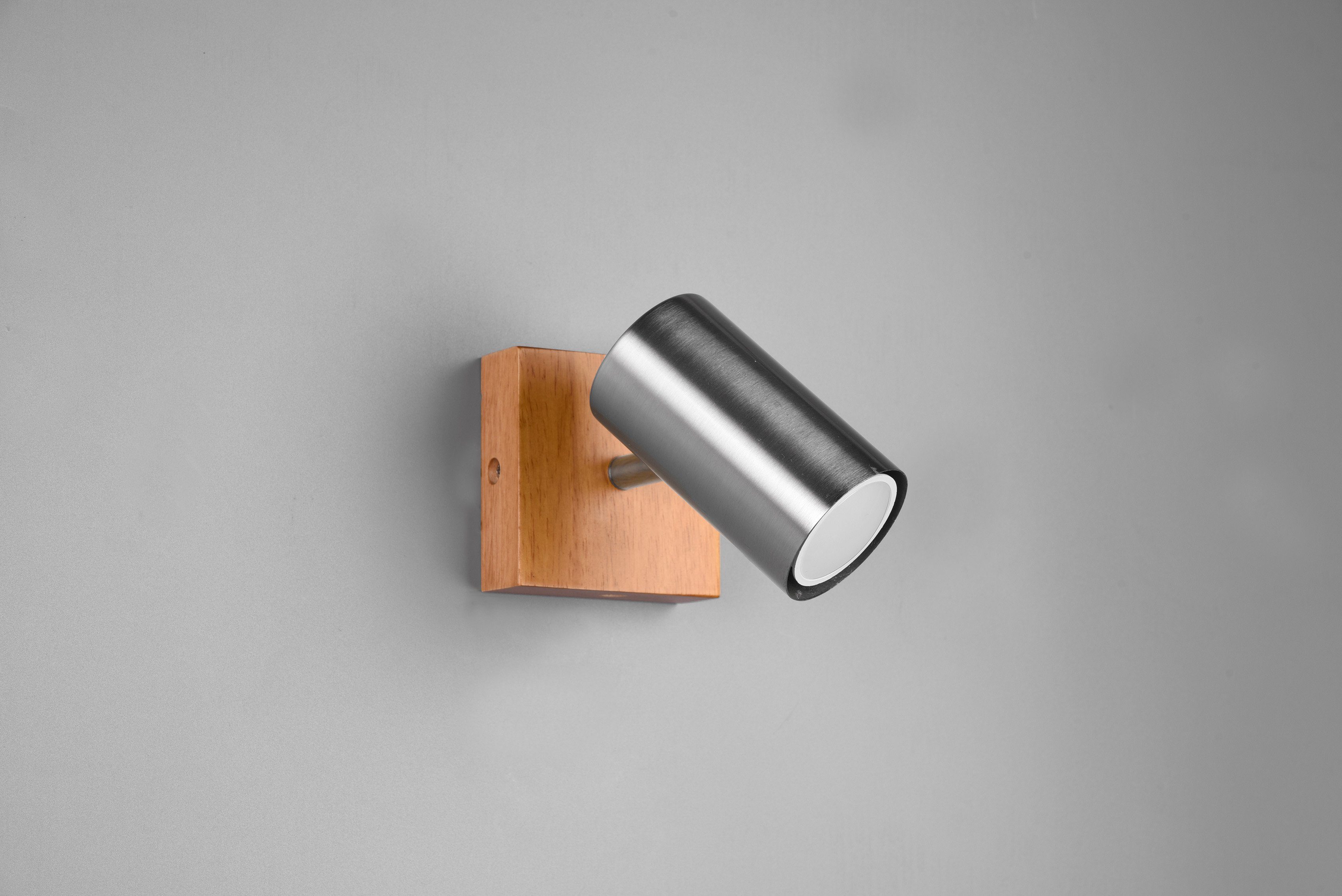 TRIO Leuchten Deckenspot Marley, ohne Leuchtmittel, Wand-und Deckenmontage per Stecker o. Fest-Anschluss, Holz Baldachin