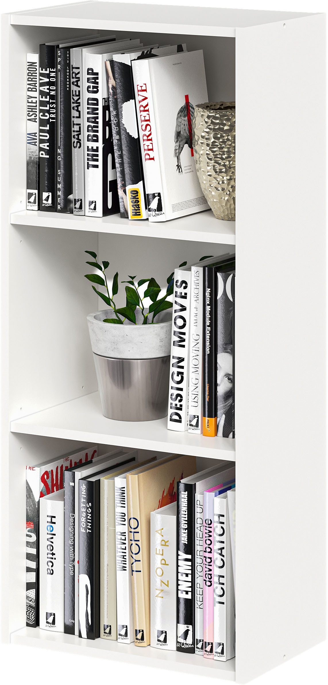 FMD Bücherregal Bitz, offene Fächer, variable Einlegeböden, beliebig erweiterbar