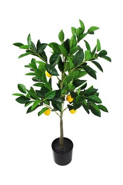 Kunstpflanze Kunstbaum künstlicher Zitronenbaum Dekopflanze Zitrone, Arnusa, Höhe 80 cm, Zimmerpflanze fertig im Topf