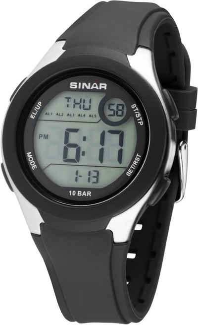 SINAR Quarzuhr XV-19-1, Armbanduhr, Herrenuhr, digital, Datum