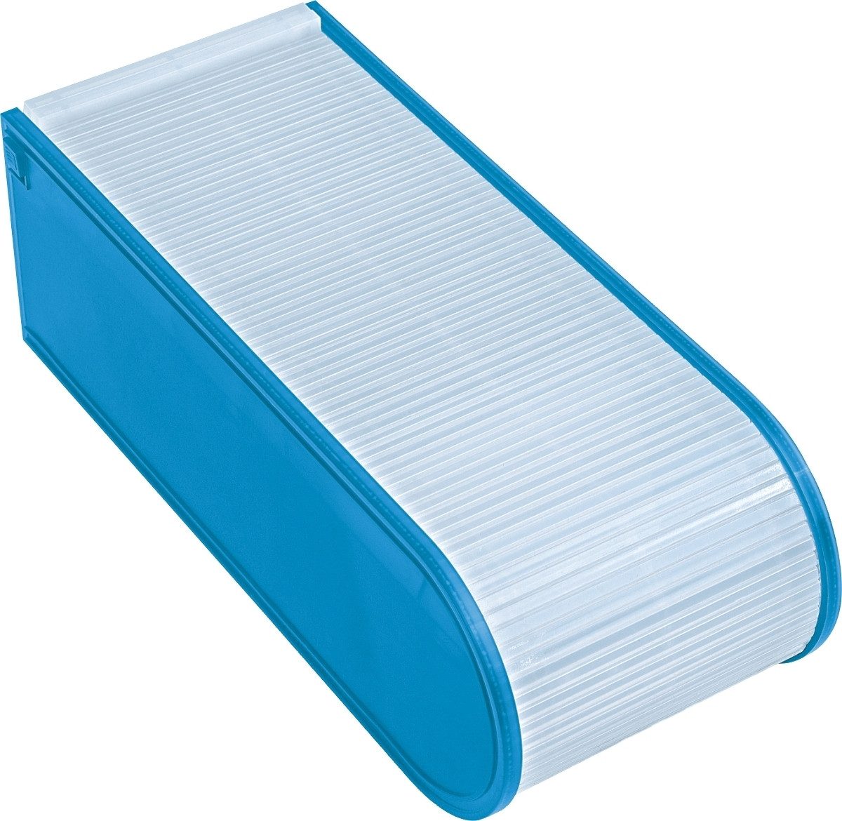 WEDO Karteikasten Lernkartei A8 quer gefüllt blau