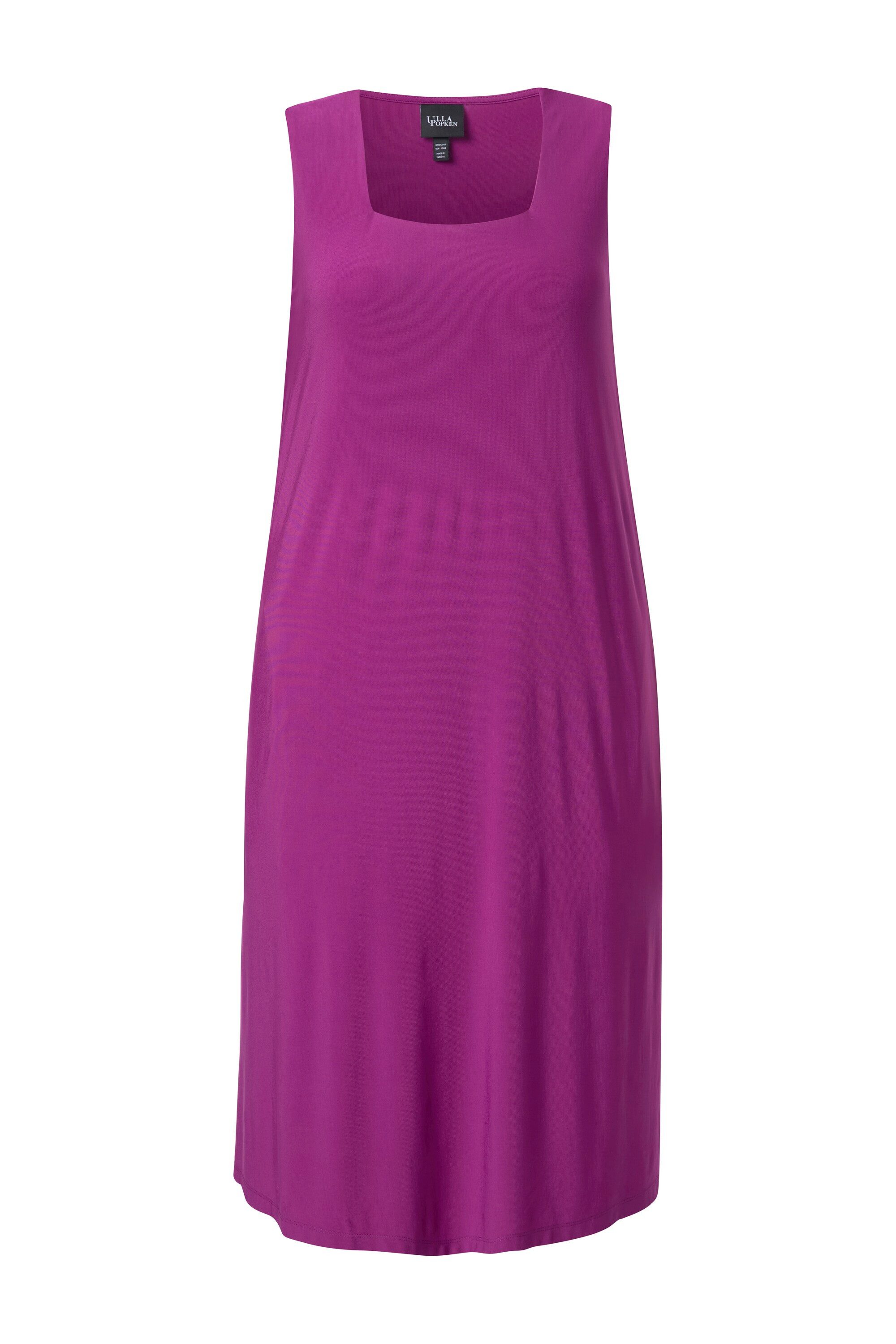 Cocktailkleid Jerseykleid A-Linie Carré-Ausschnitt ärmellos
