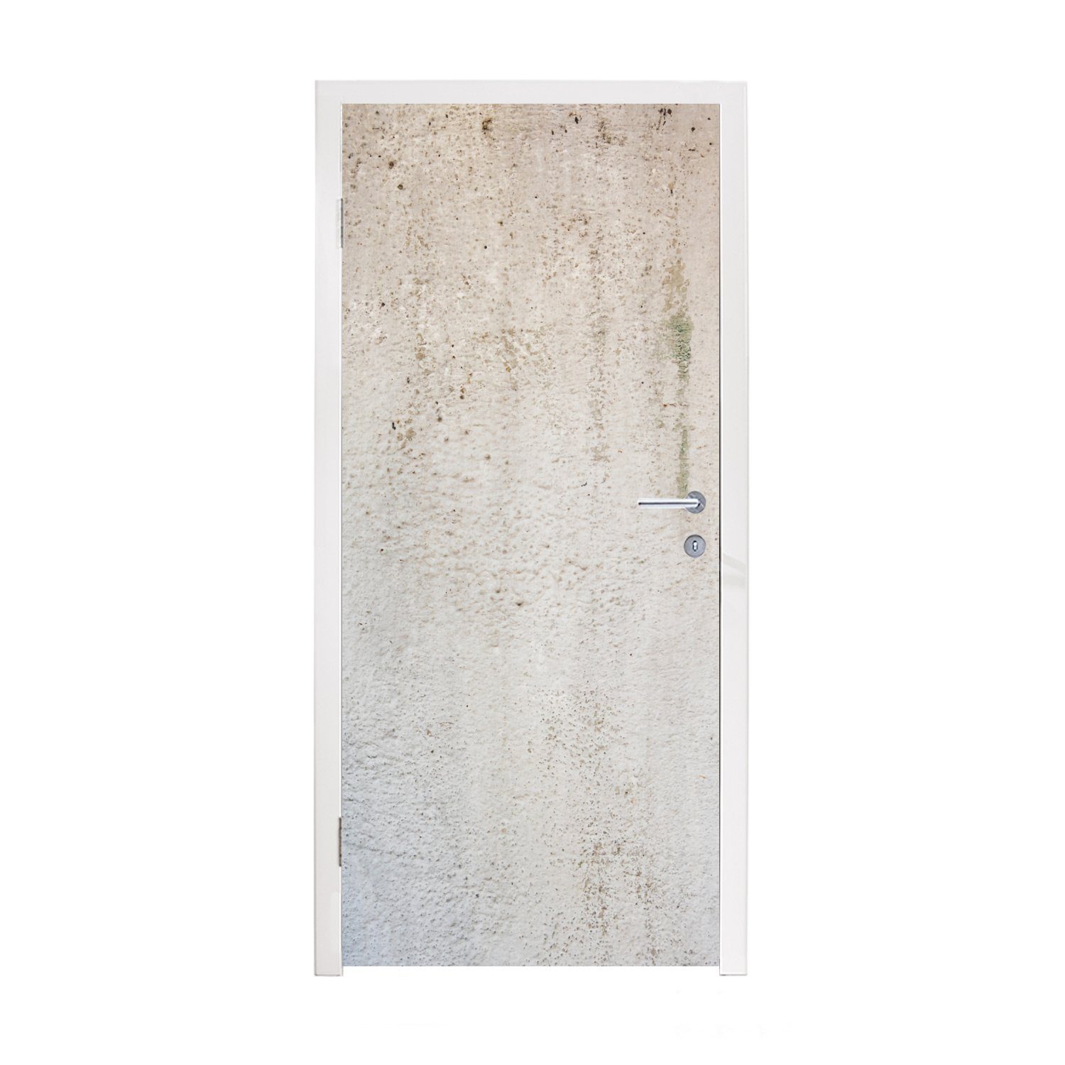 MuchoWow Türtapete Beton - Wand - Grau, Matt, bedruckt, (1 St), Fototapete für Tür, Türaufkleber, 75x205 cm