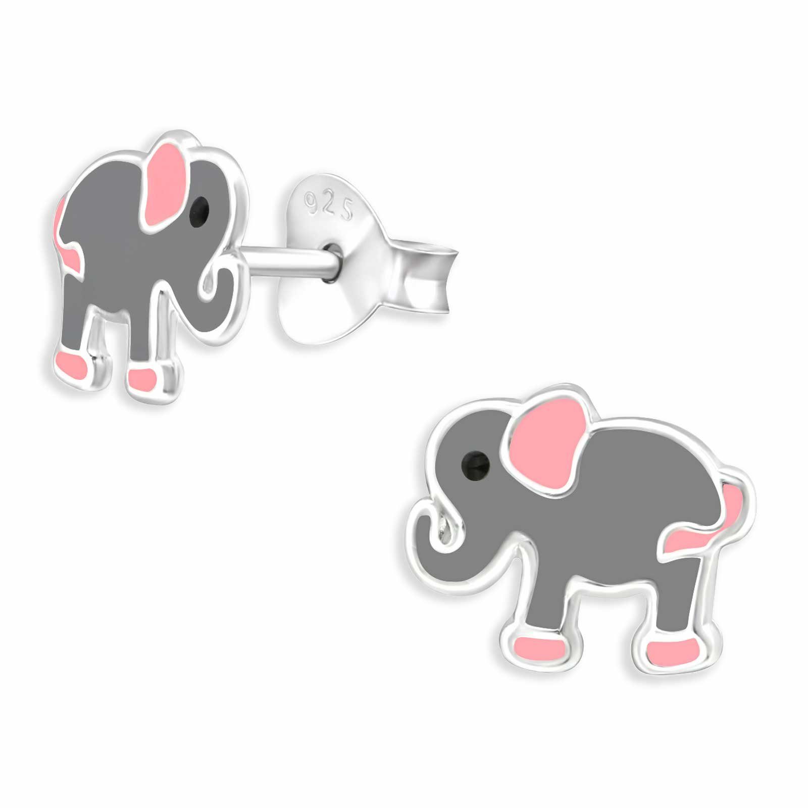Monkimau Paar Ohrstecker Elefanten Ohrringe Ohrstecker Silber Schmuck (Packung)