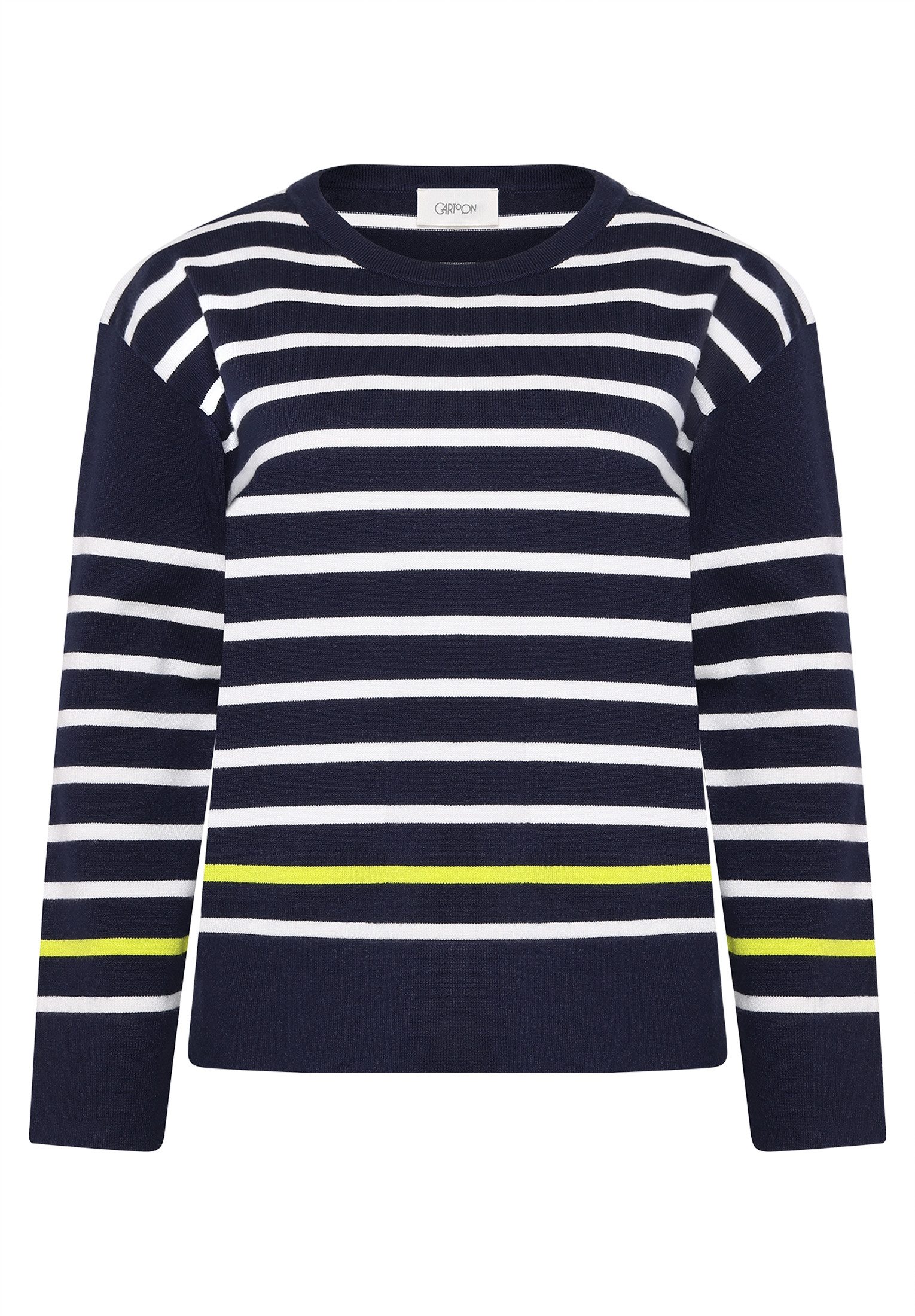 Cartoon Strickpullover Damen mit Rundhalsausschnitt (1-tlg)