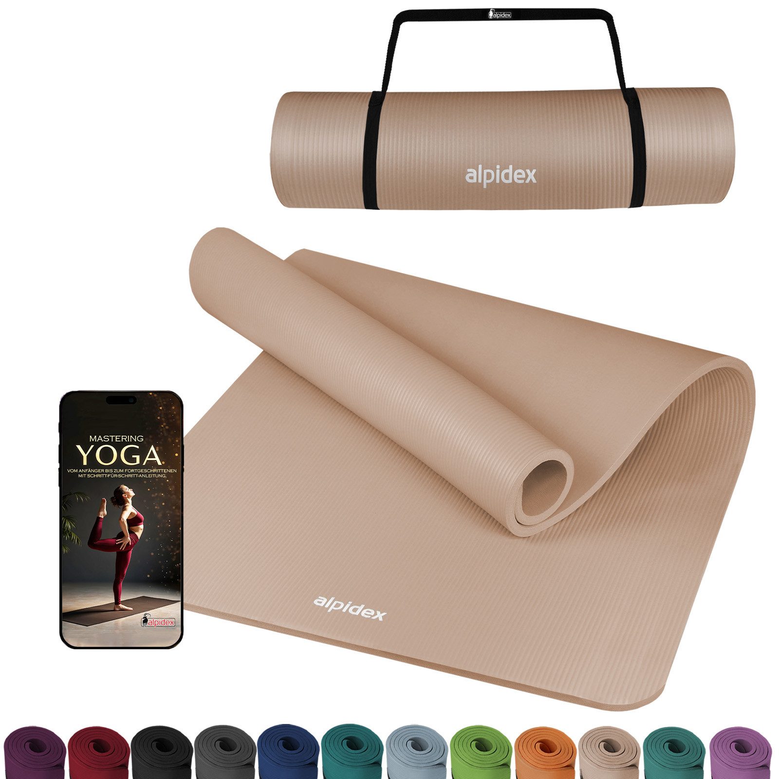 ALPIDEX Yogamatte ALPIDEX Yogamatte Extra Dick 1,5 cm