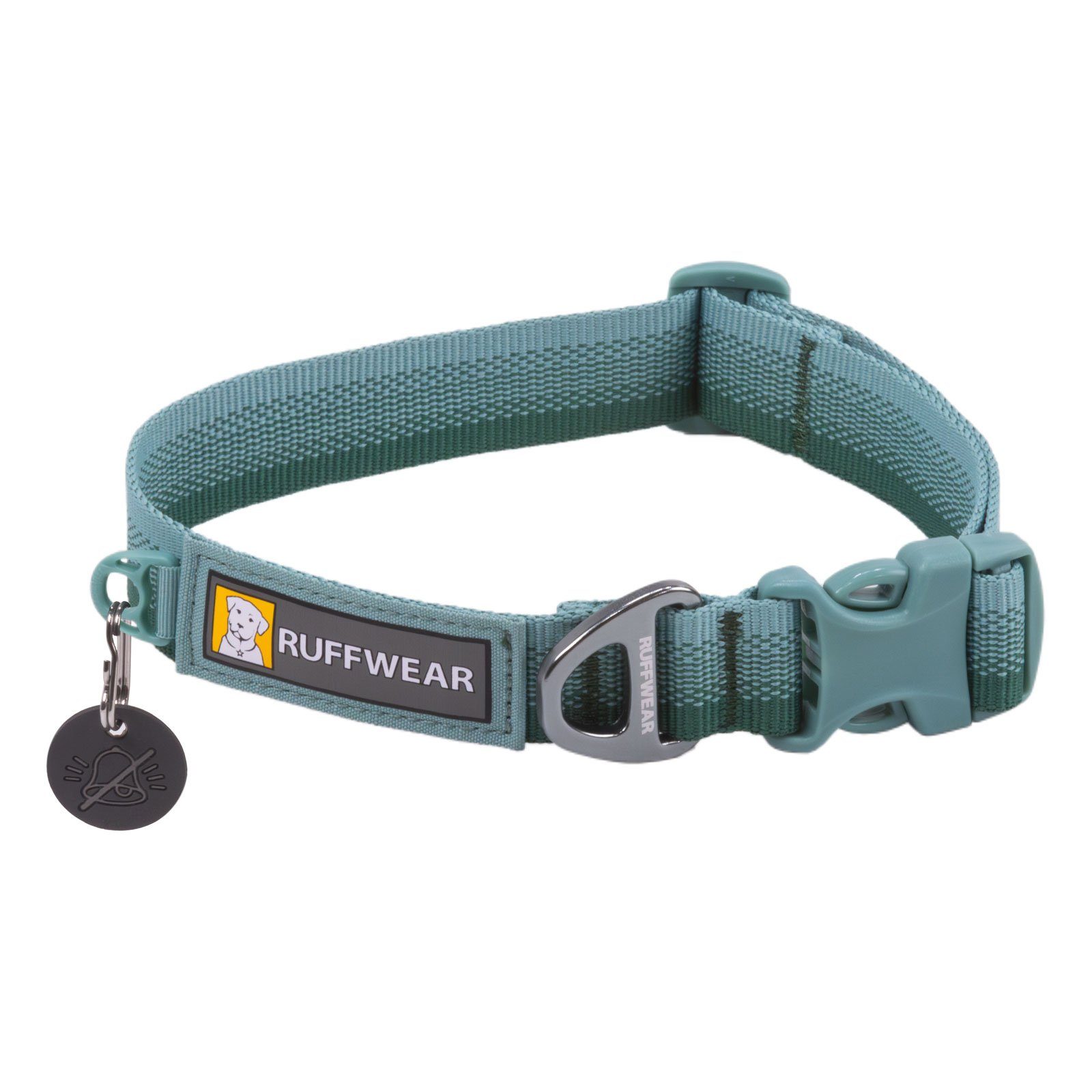Ruffwear Hunde-Halsband FRONT RANGE™ Collar River Rock Green, 100% Polyester Tubelok™ Schlauchband (16% recycled), Halsband für alltägliche Abenteuer.