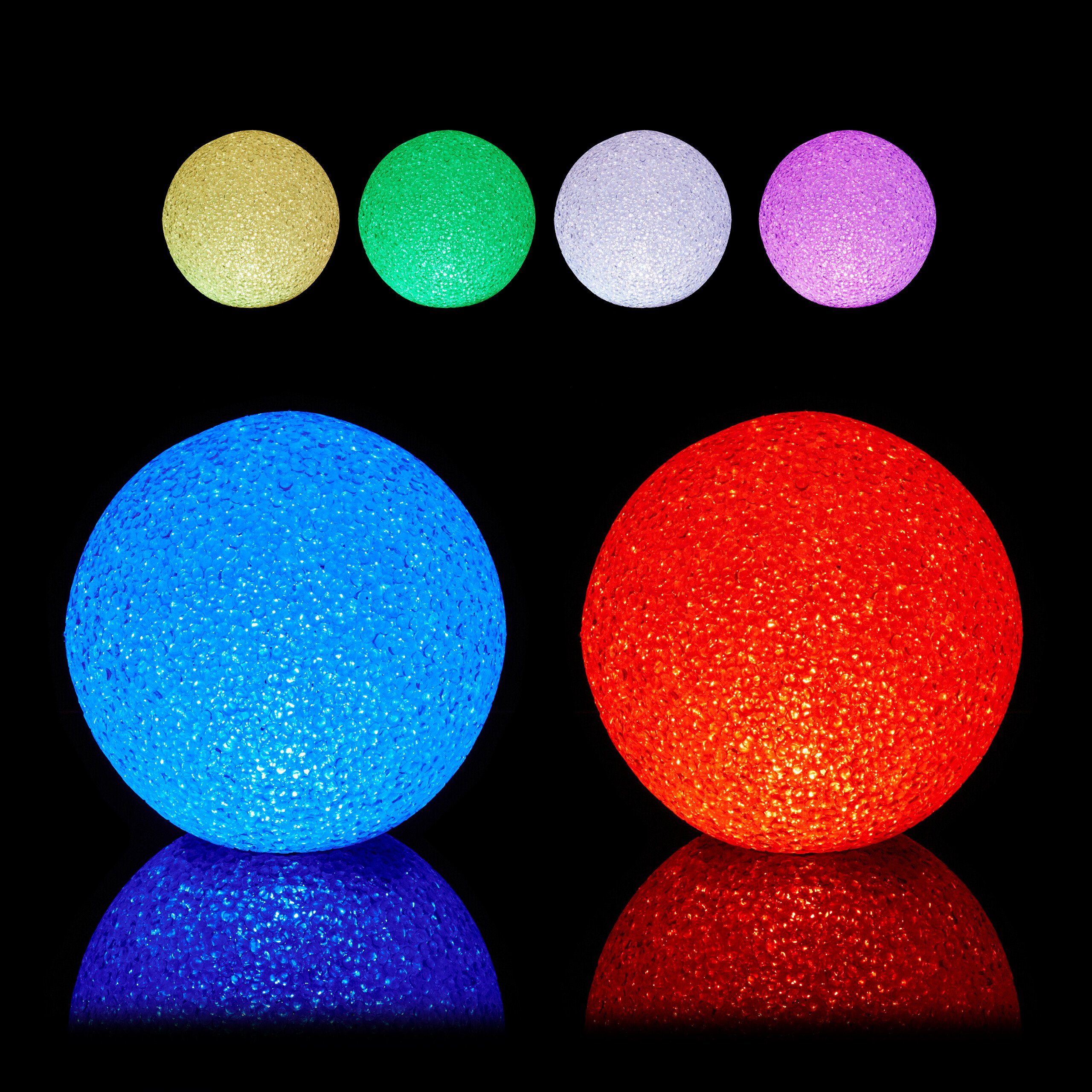 relaxdays LED Kugelleuchte LED Kugelleuchte mit Farbwechsel 2er Set, LED, Farbwechsler