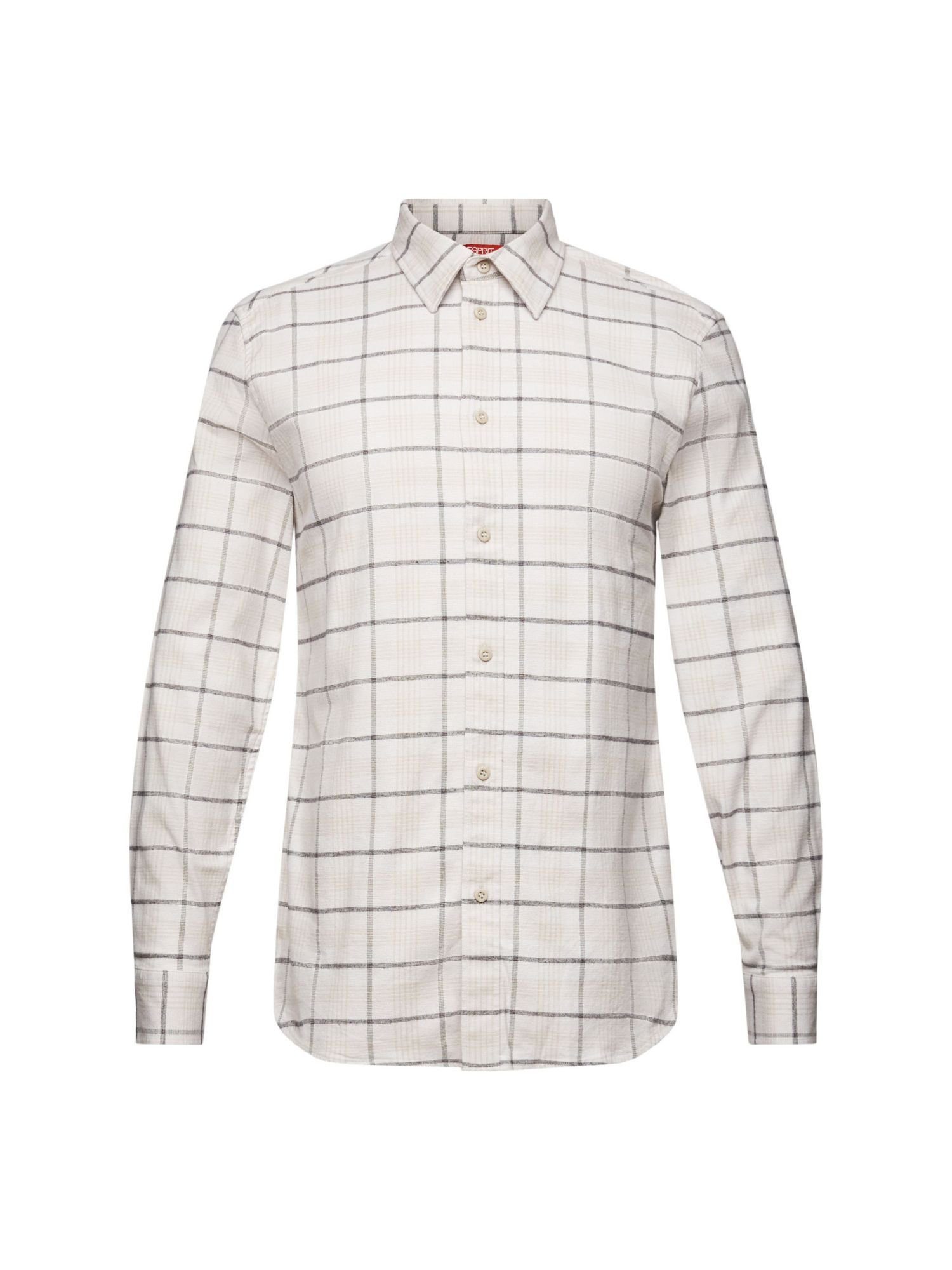 Esprit Collection Businesshemd Flanellhemd mit Karomuster WHITE