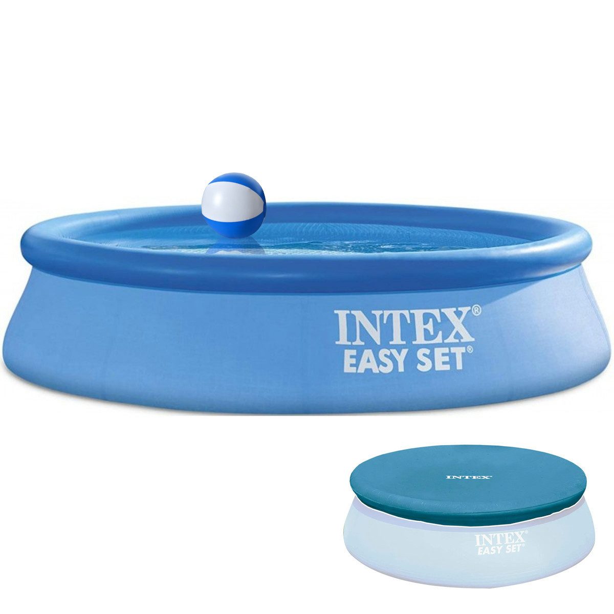 Pool Easy Set (244x61cm) + Abdeckplane & Wasserball