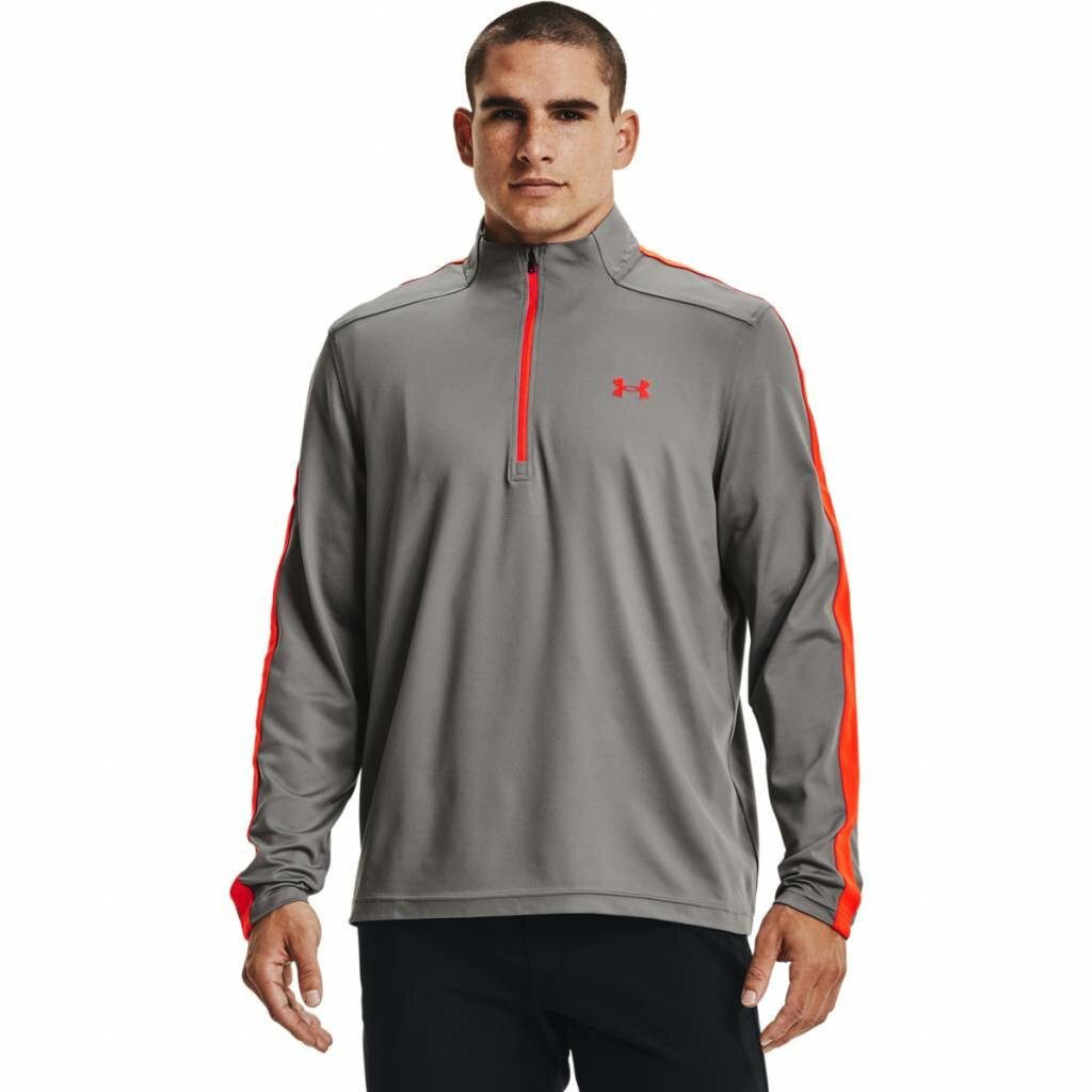 Under Armour® Longsweatshirt Under Armour Golf Layer Storm 1/2 Zip Grau-Orange Herren