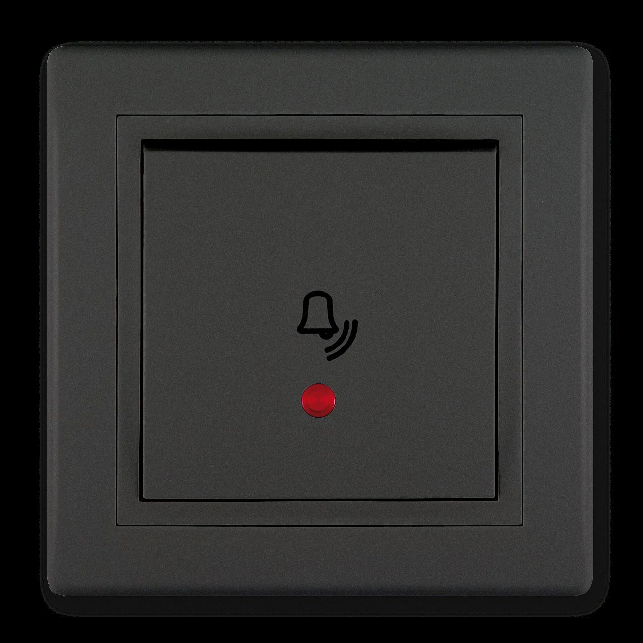 Aling Conel Lichtschalter Prestige Line Unterputz-Taster Schwarz Soft Touch (Packung), VDE-zertifiziert