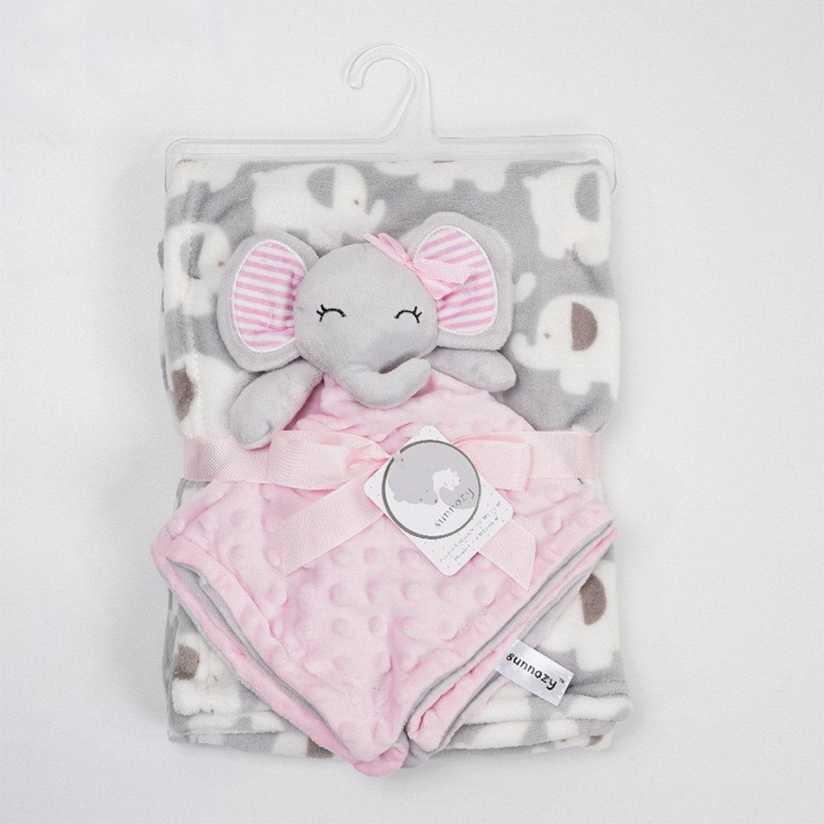 Babydecke Babydecke inklusive Trösterchen Baby Geschenk Mädchen, XDeer, Junge Geschenkset Rosa