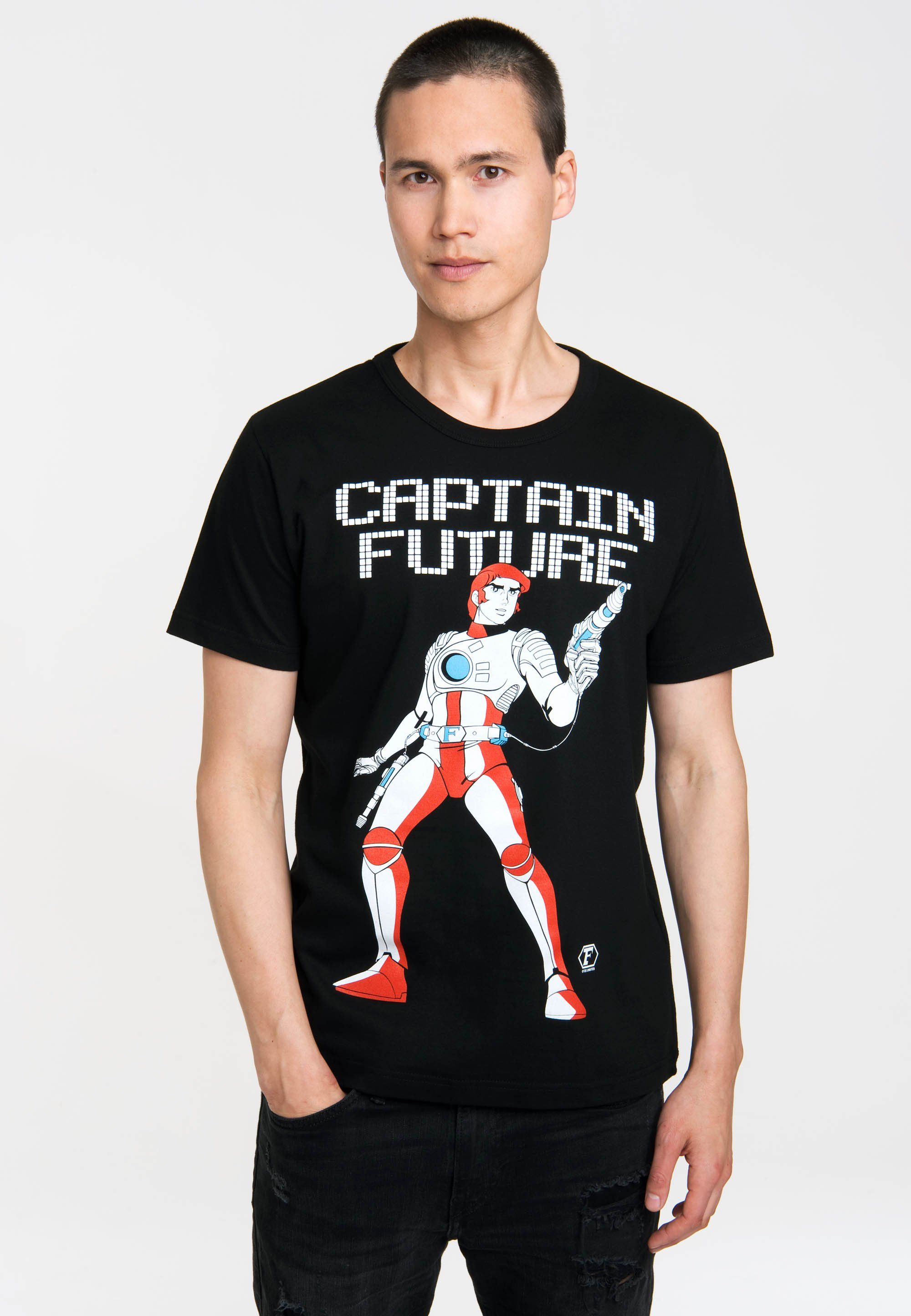 LOGOSHIRT T-Shirt Captain Future mit coolem Captain Future-Frontprint